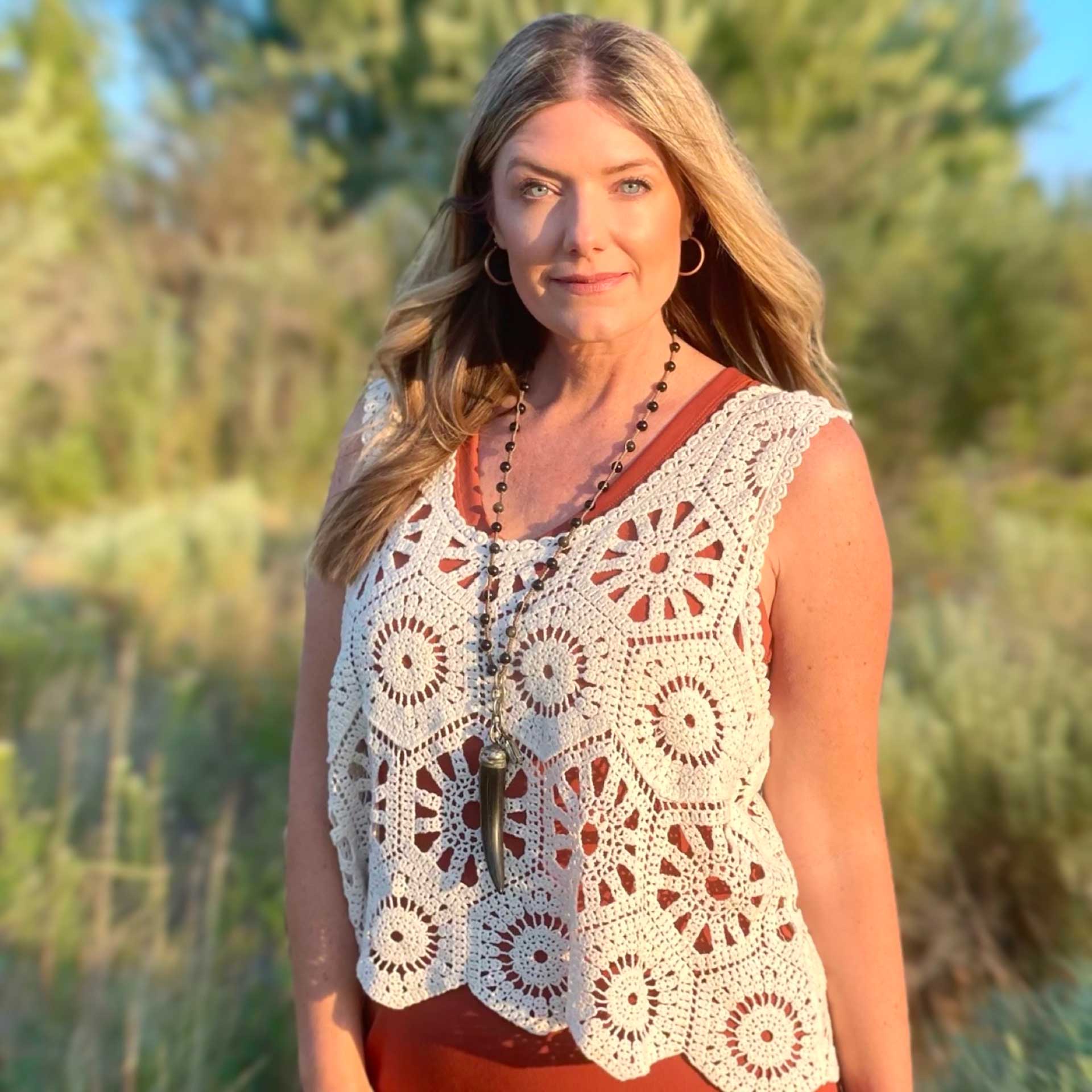 Milla Crochet Tank (Ivory)