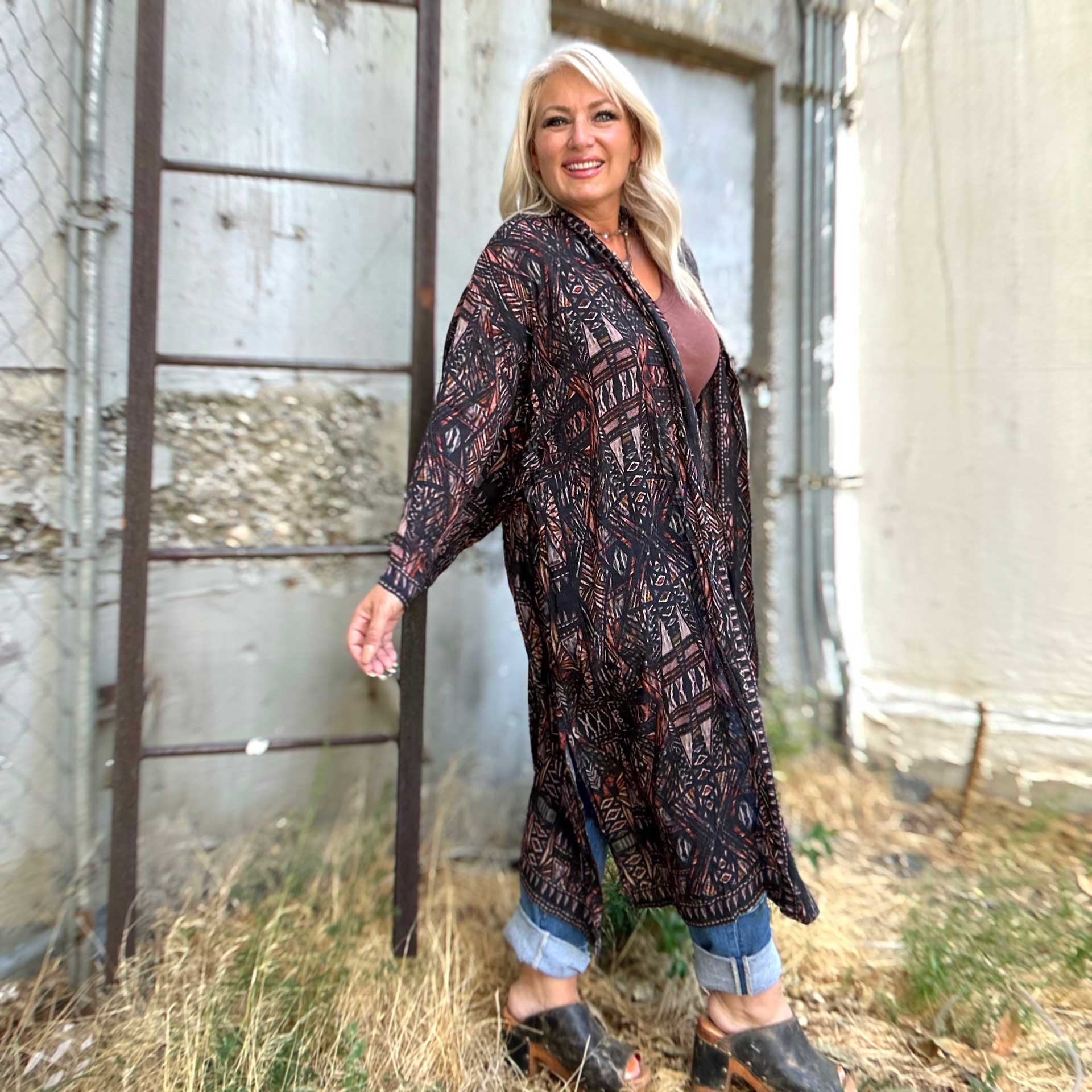Modern Melange Kimono
