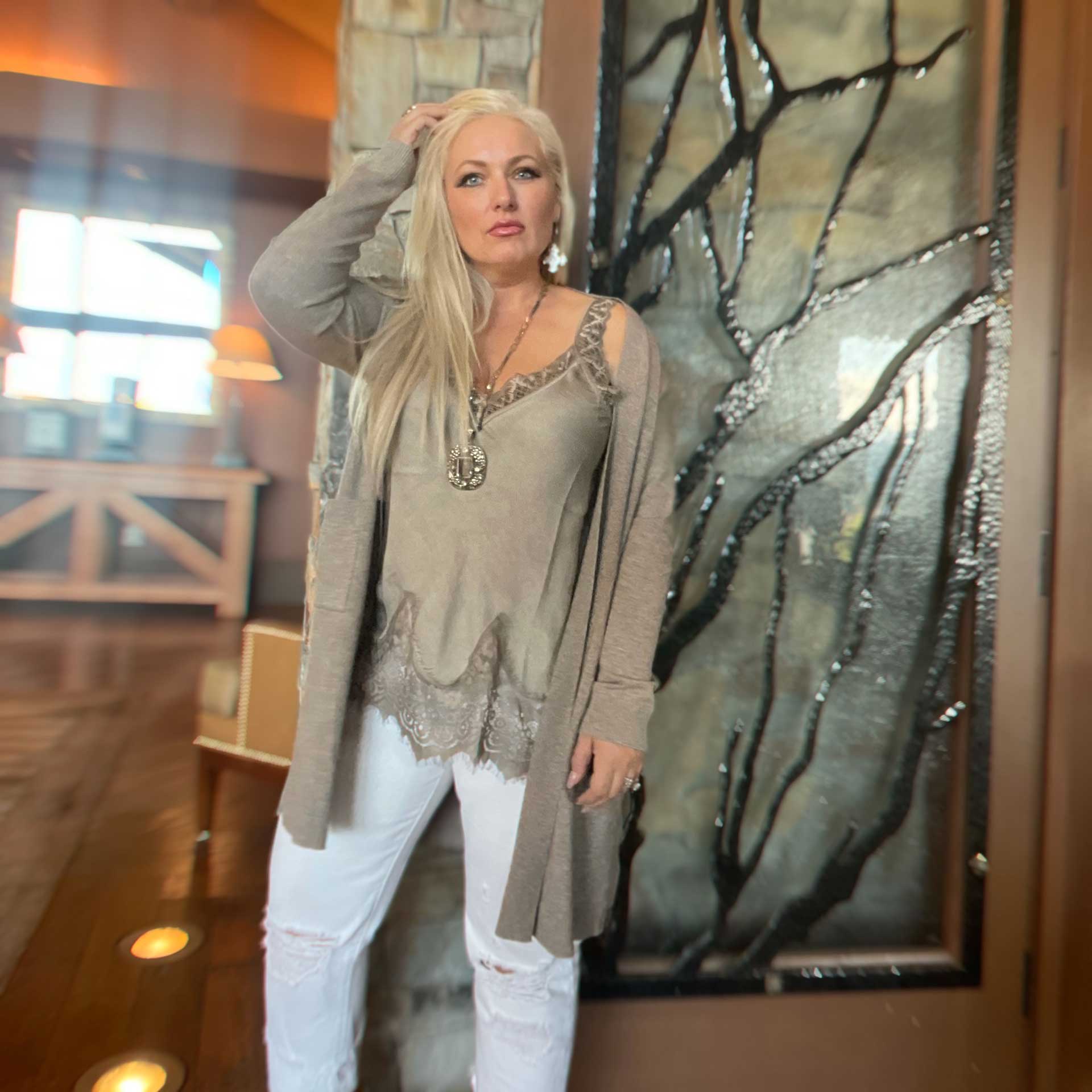 Monica Cardigan (Mocha)