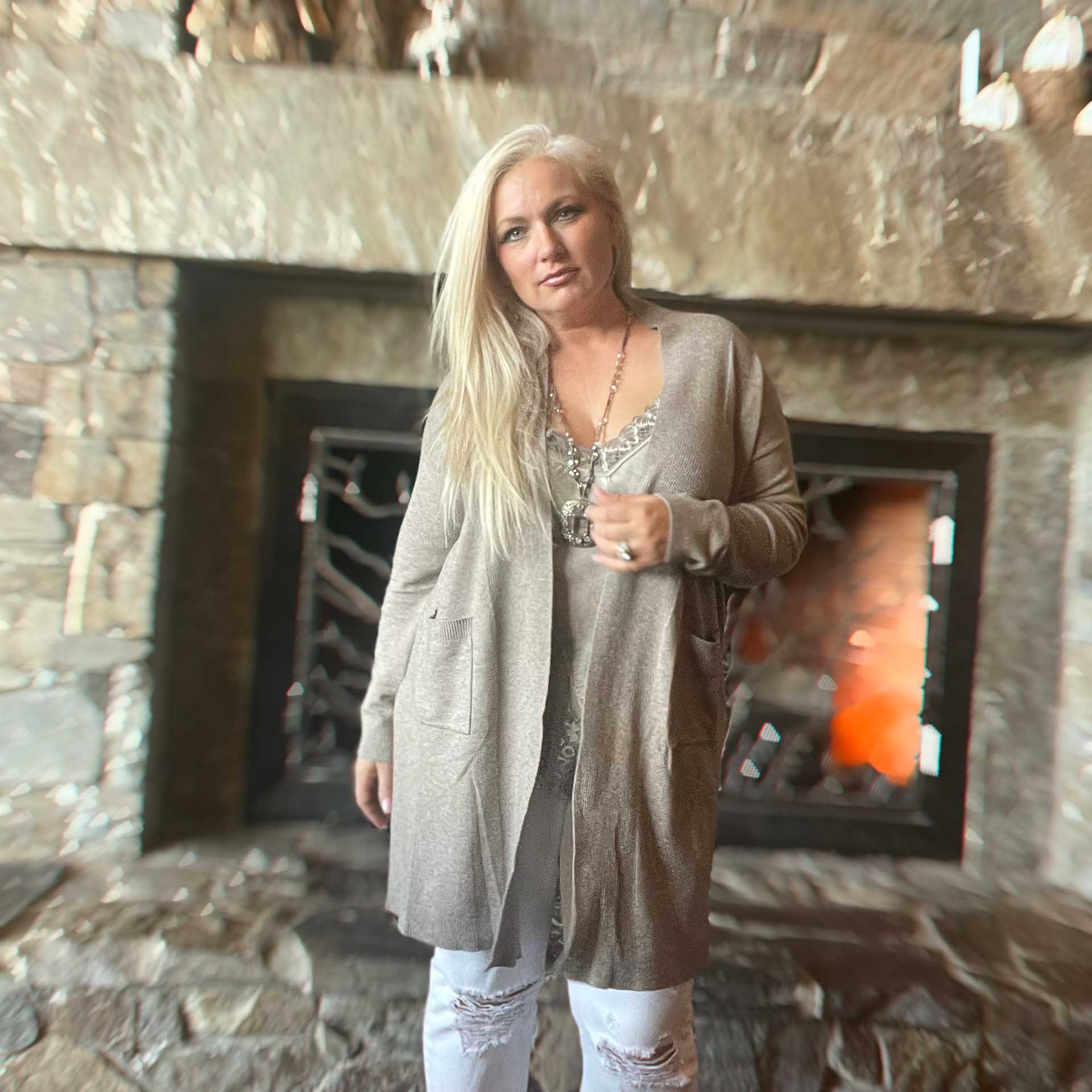 Monica Cardigan (Mocha)