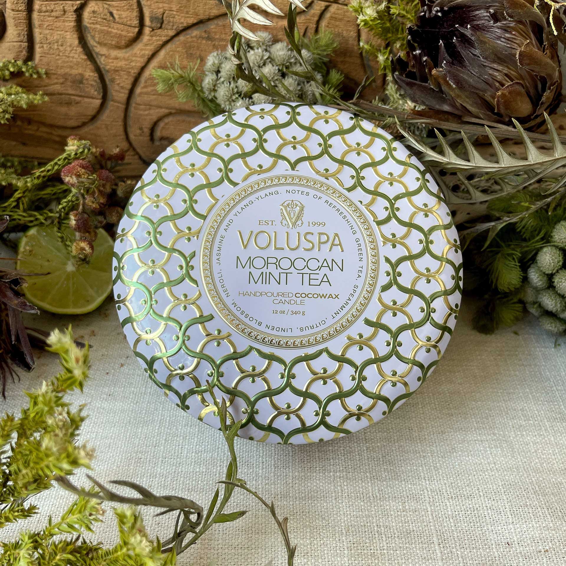 Moroccan Mint Tea Three-Wick Tin