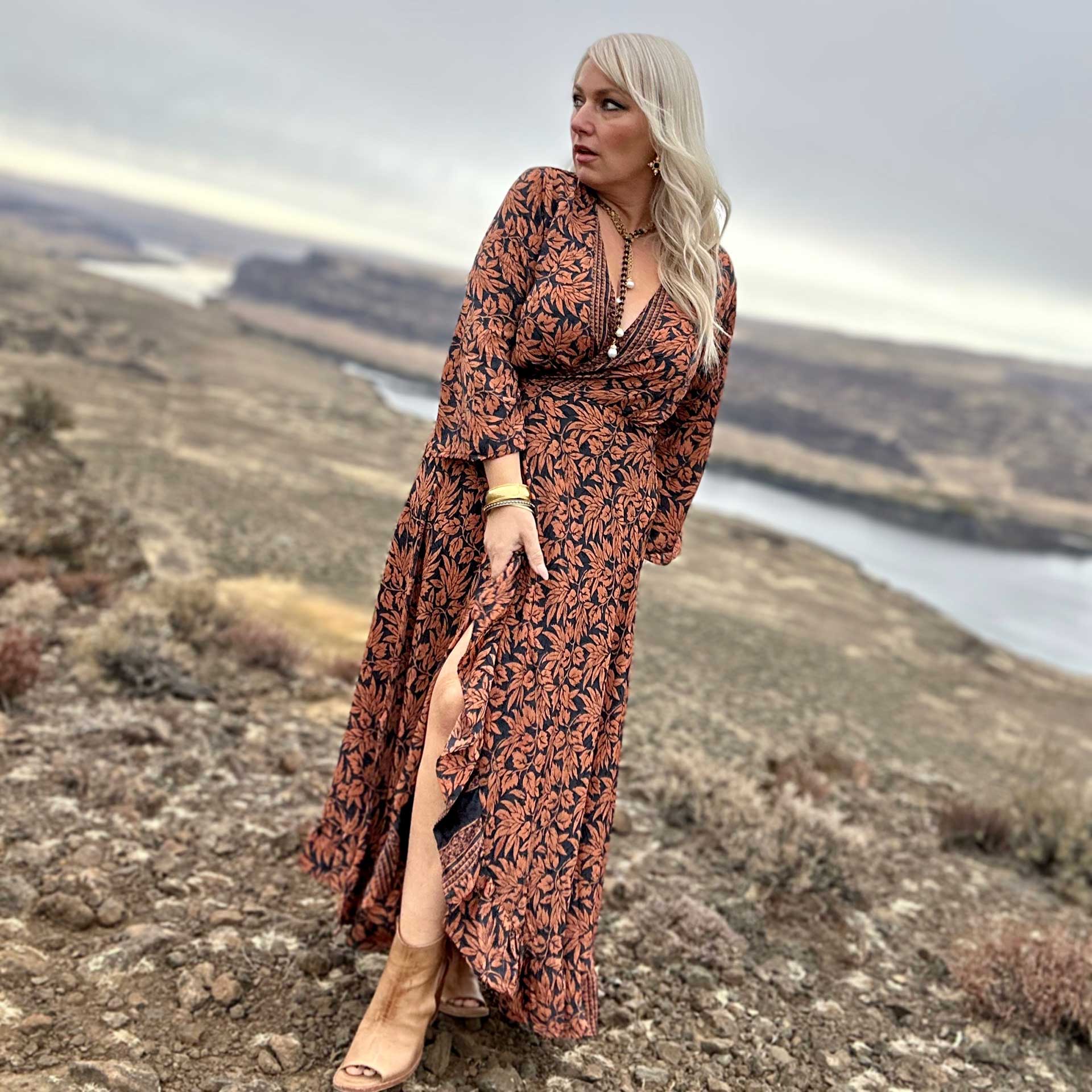 Night Gazer Wrap Dress