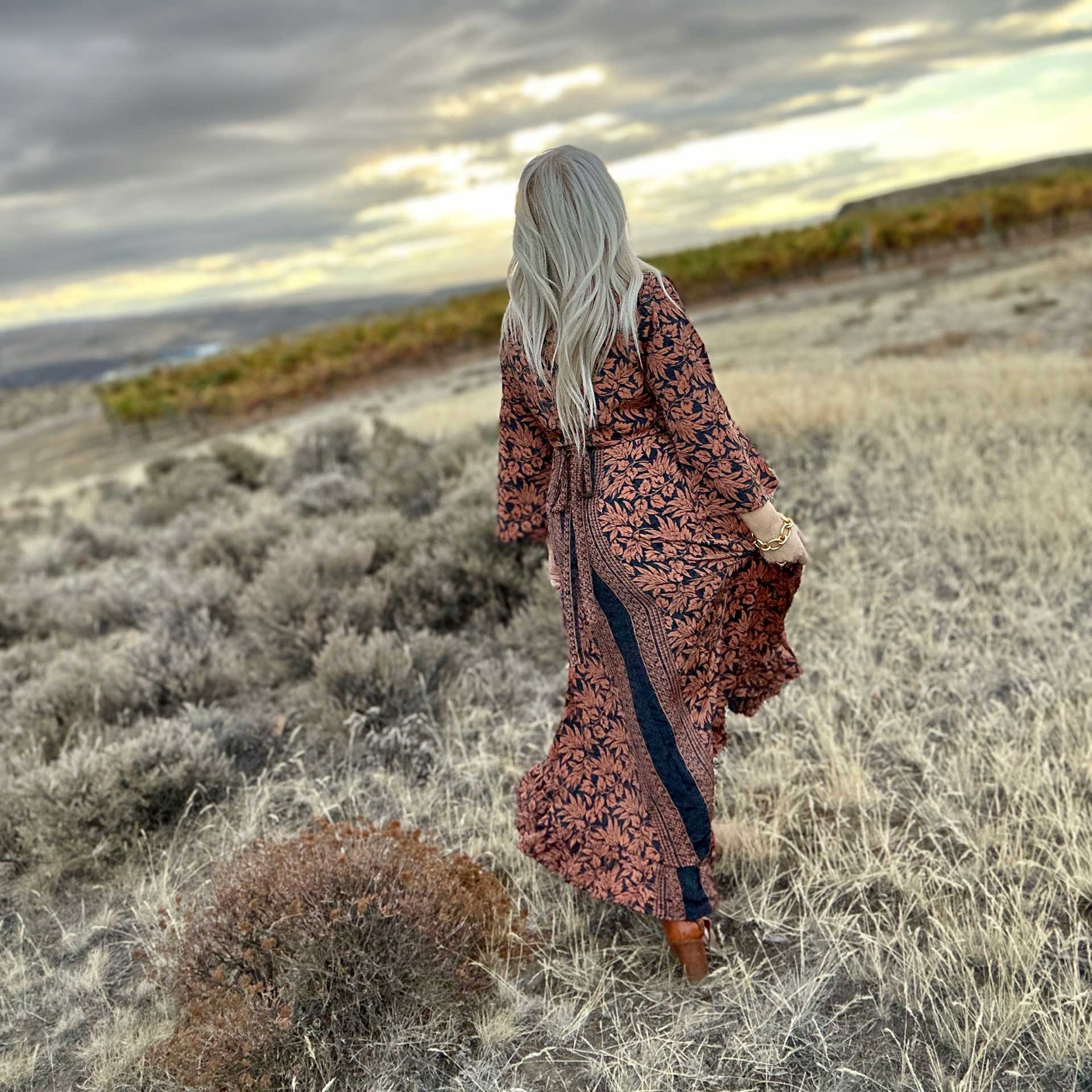 Night Gazer Wrap Dress