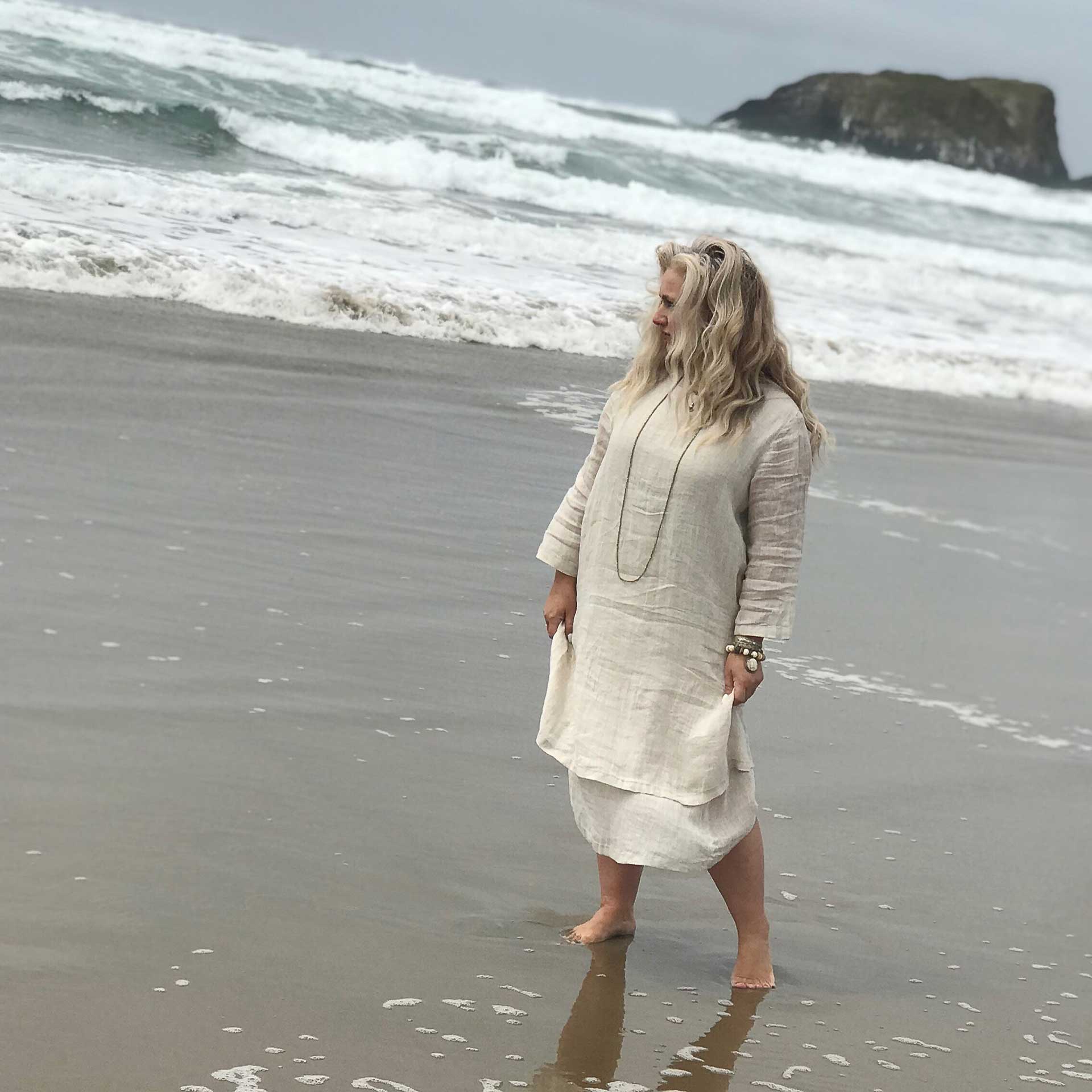 Paige Linen Dress (Flax)