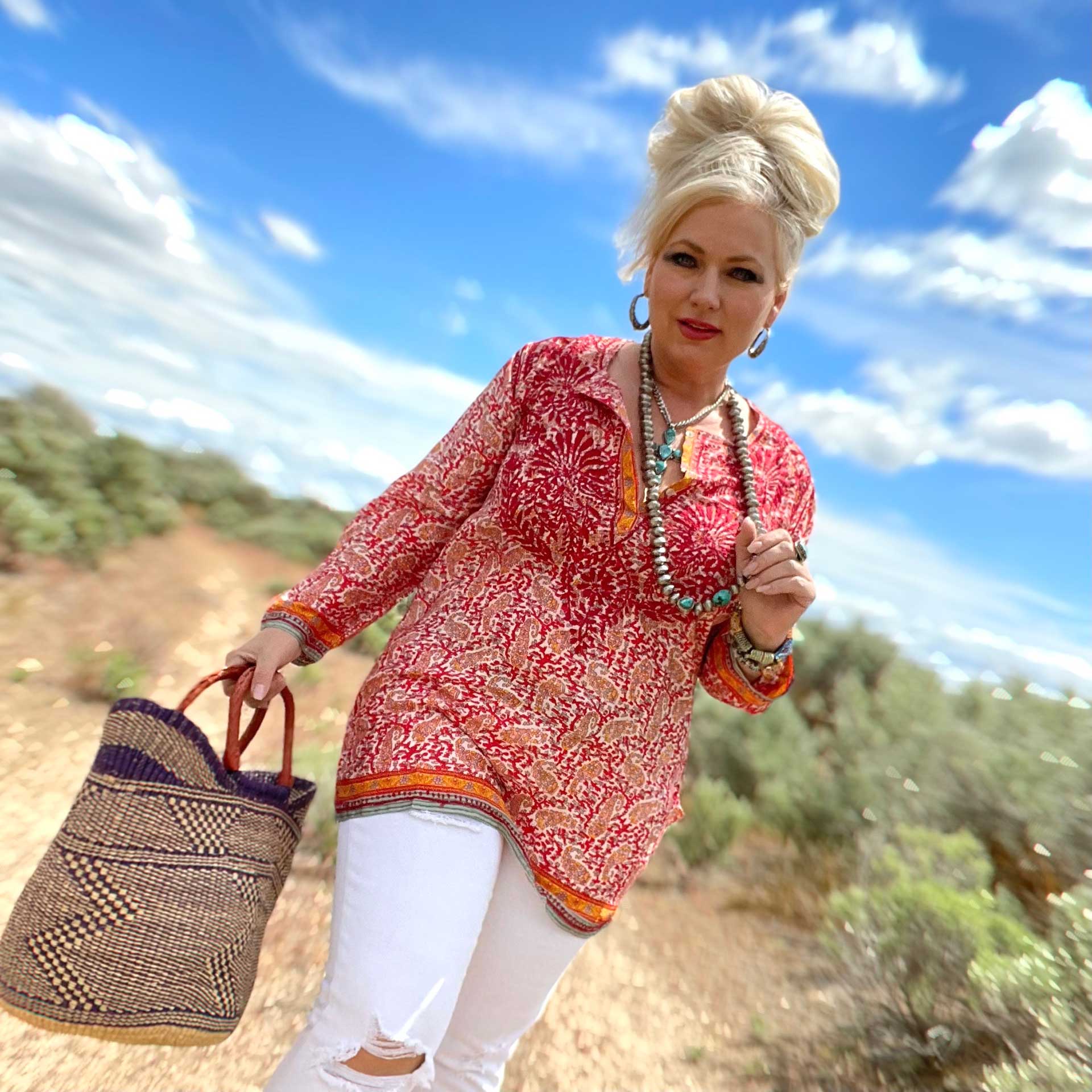 Paisley Essence Silk Tunic