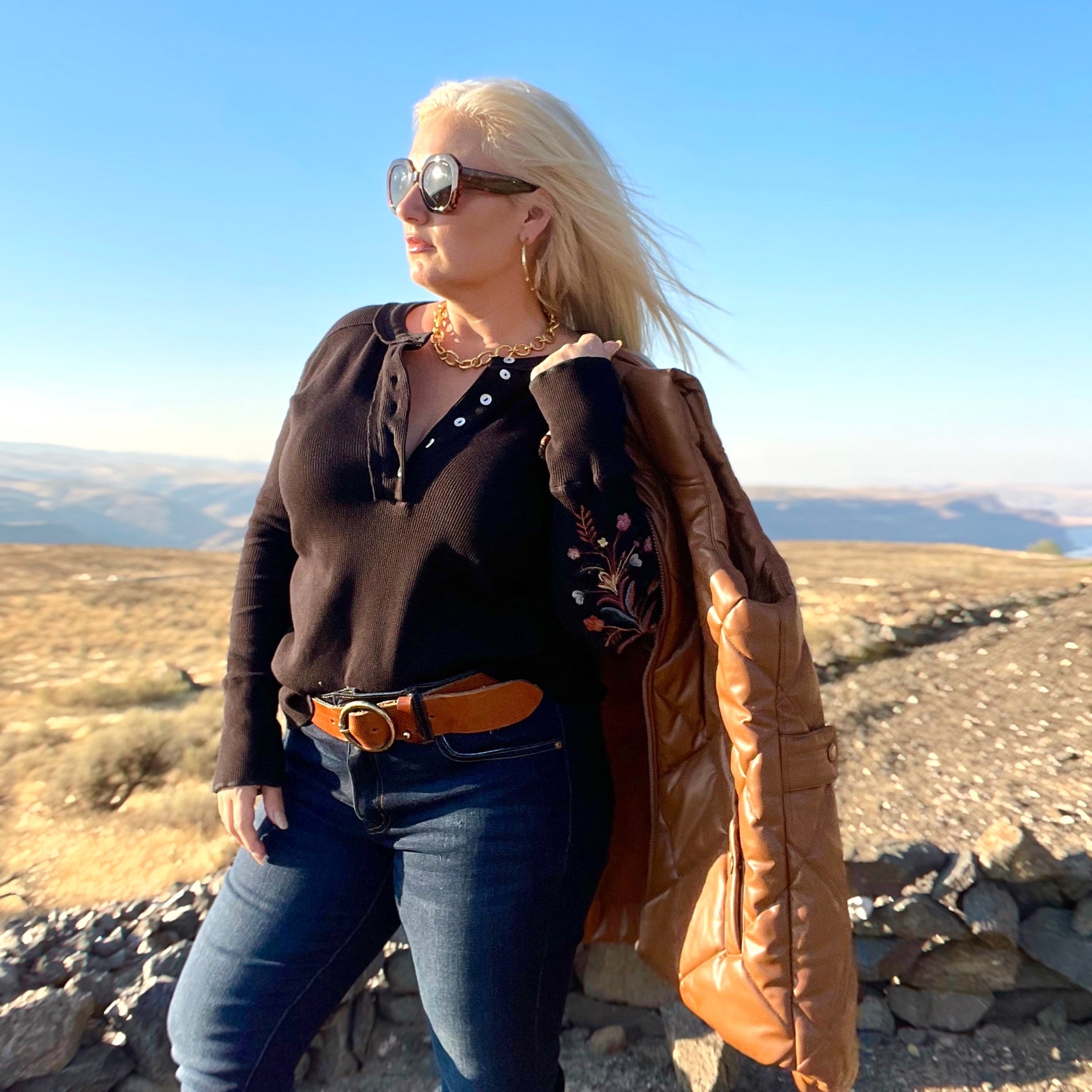 Palo Santo Thermal Henley (Black)