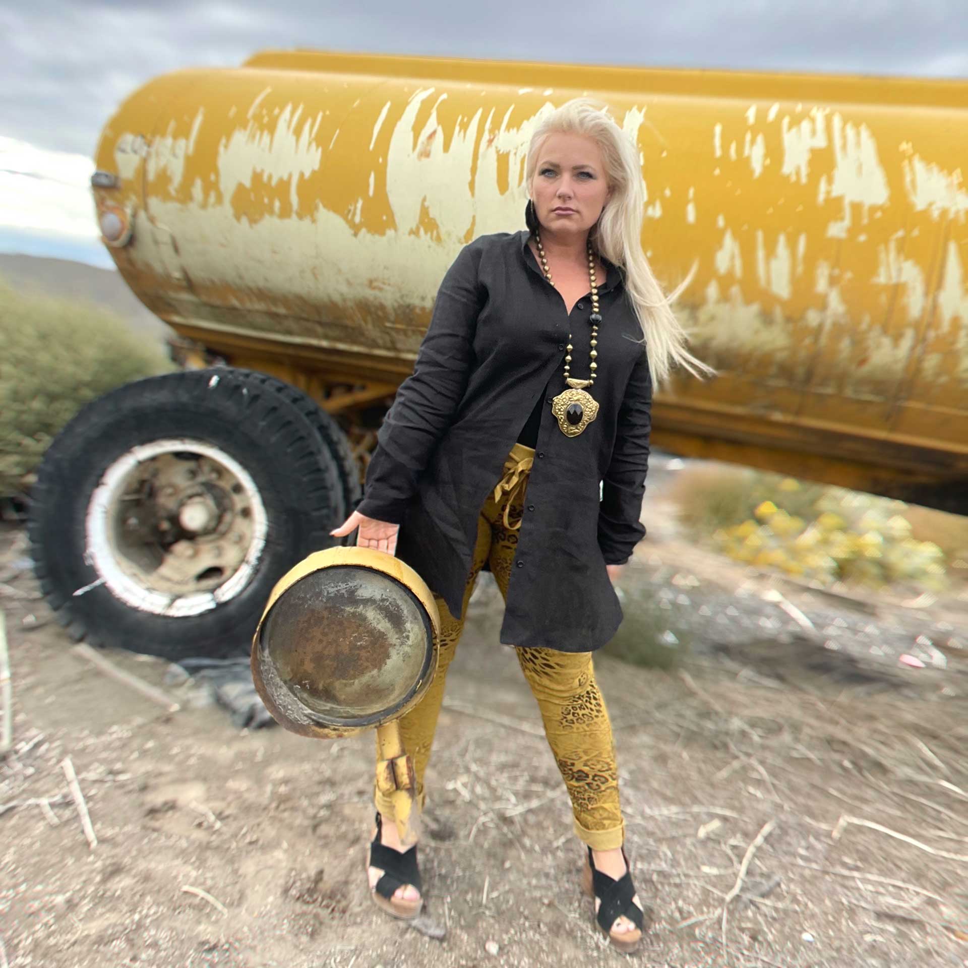 Paloma Cheetah Jogger (Mustard)