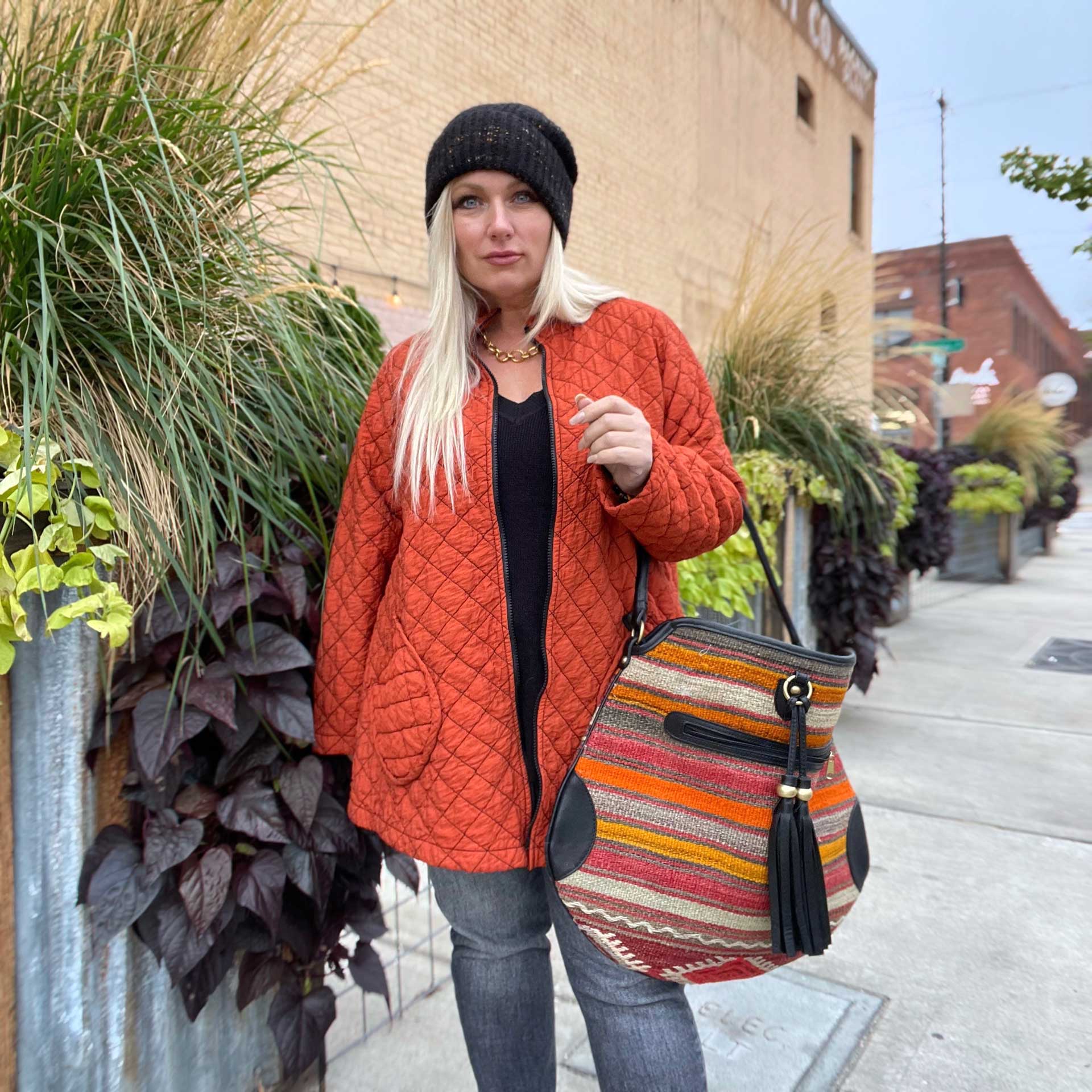 Parachute Quilted Swing Jacket (Chipotle)