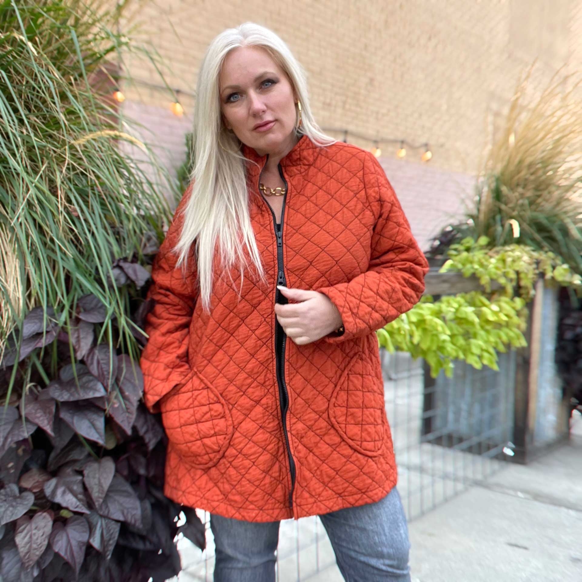 Parachute Quilted Swing Jacket (Chipotle)