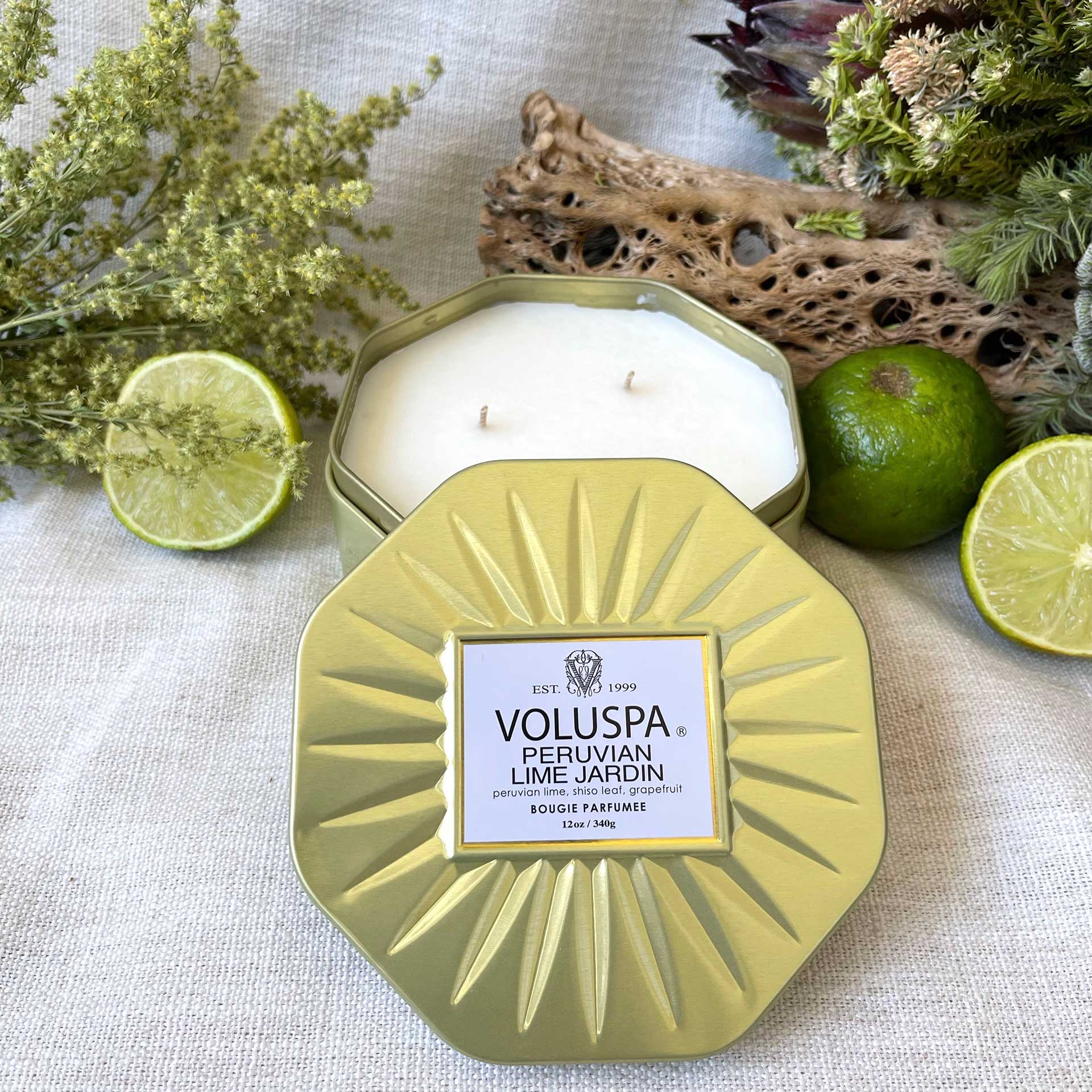 Peruvian Lime Jardin Three-Wick Tin