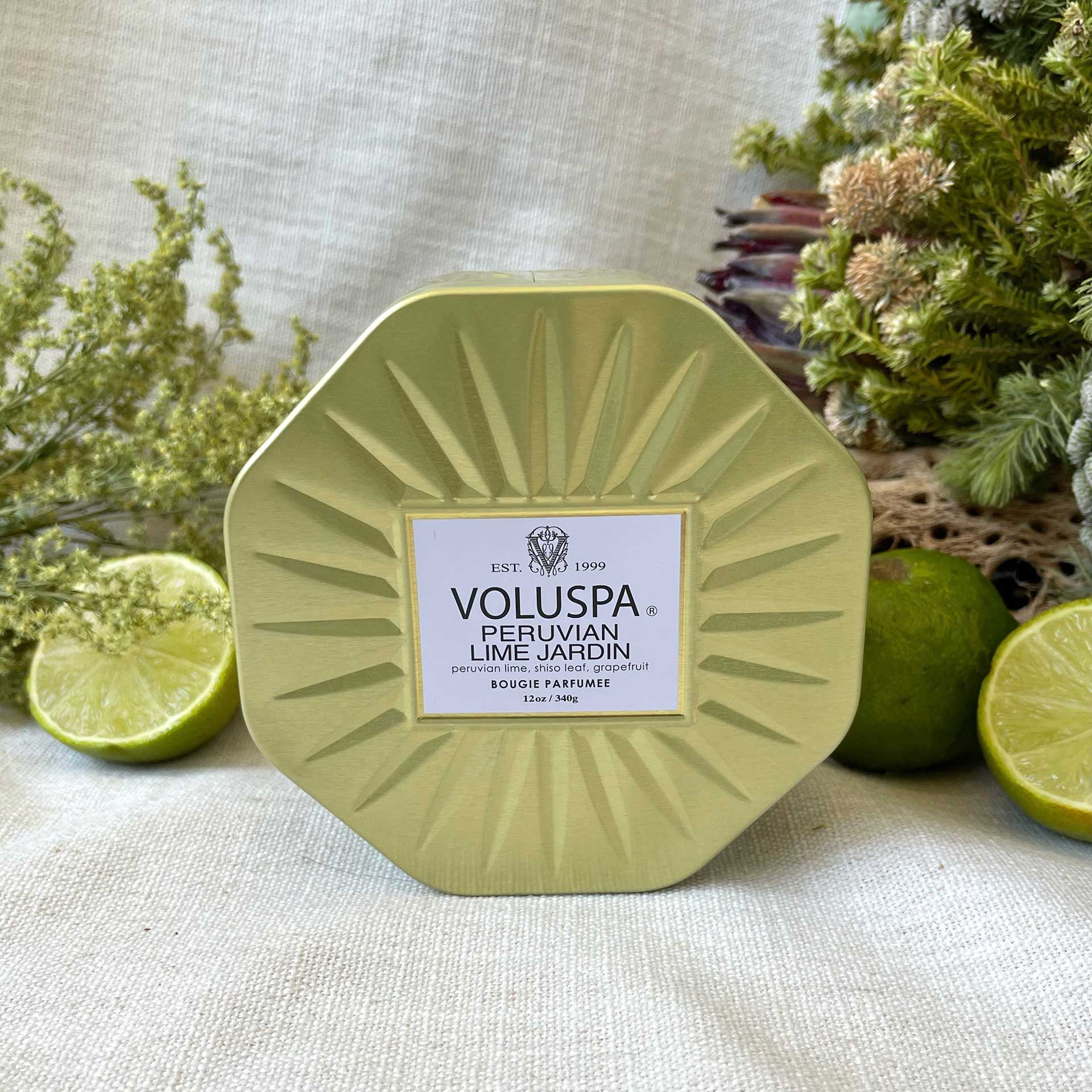 Peruvian Lime Jardin Three-Wick Tin