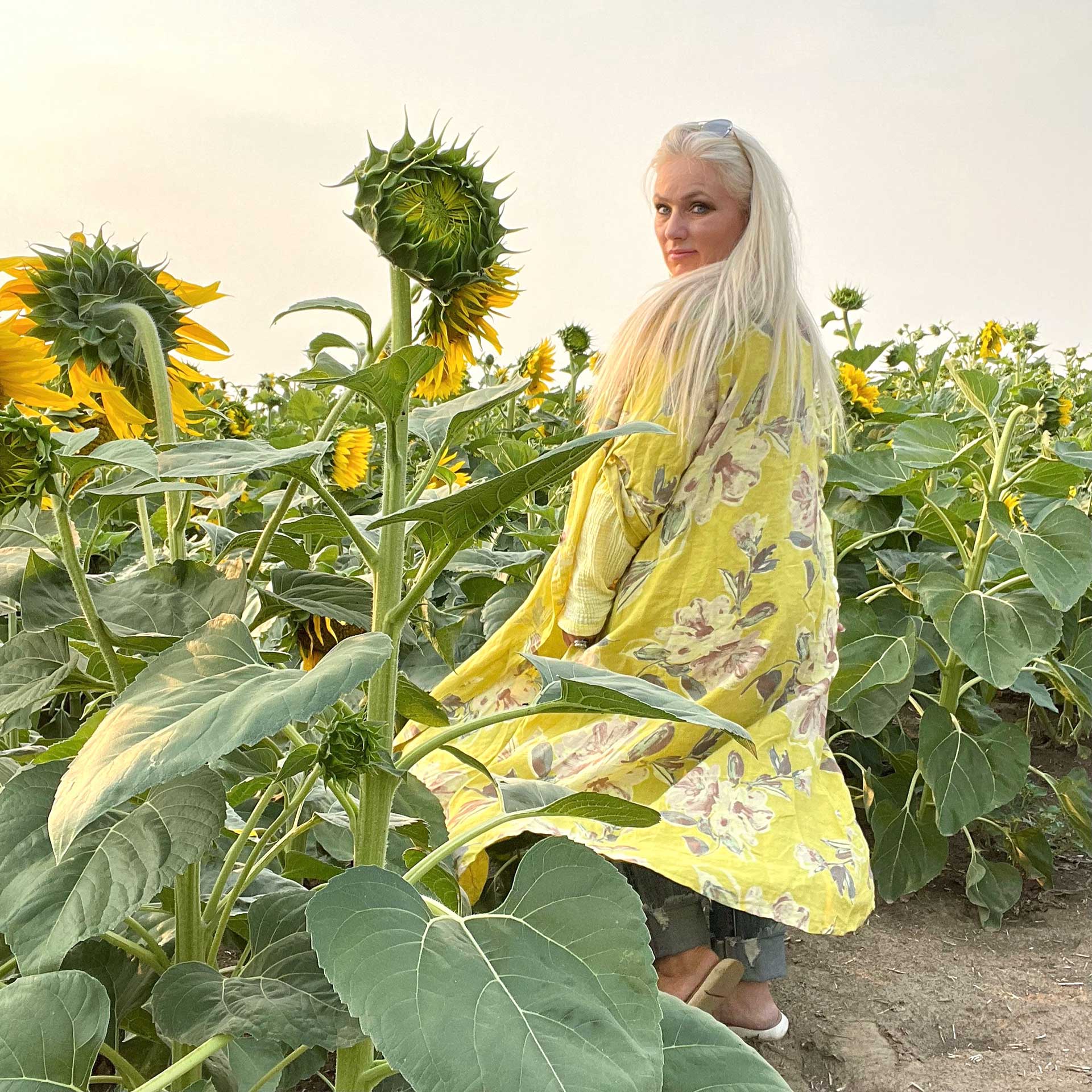 Petal Pusher Linen Dress