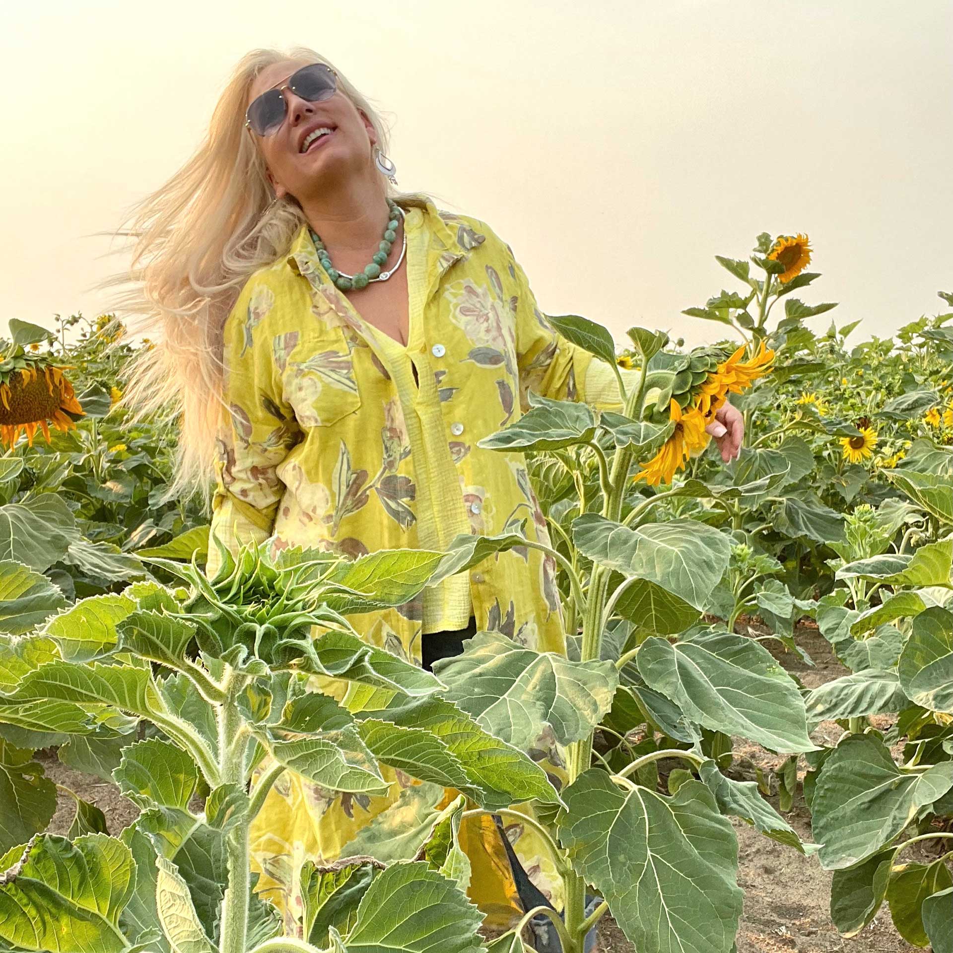 Petal Pusher Linen Dress