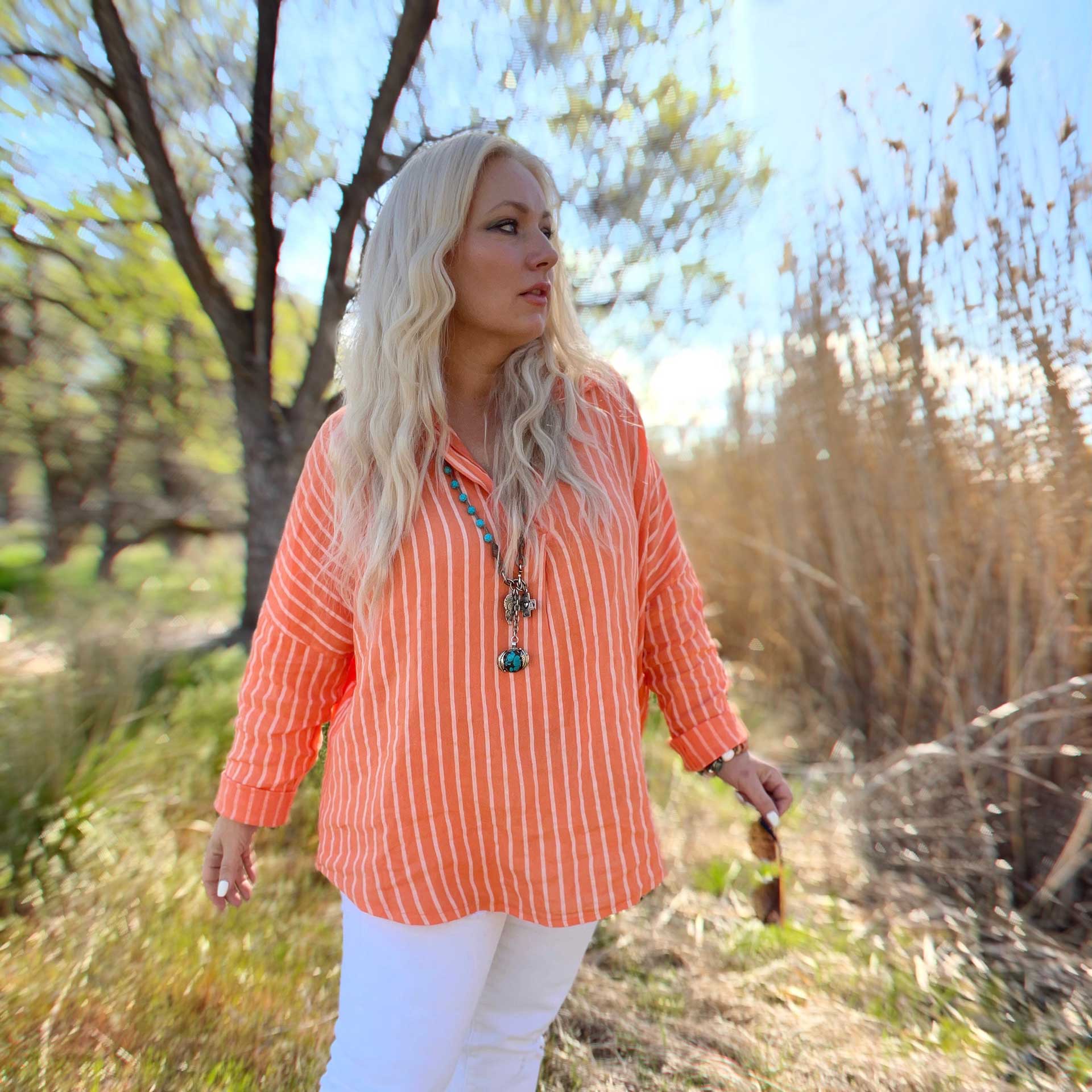 Phipps Stripe Top (Creamsicle)