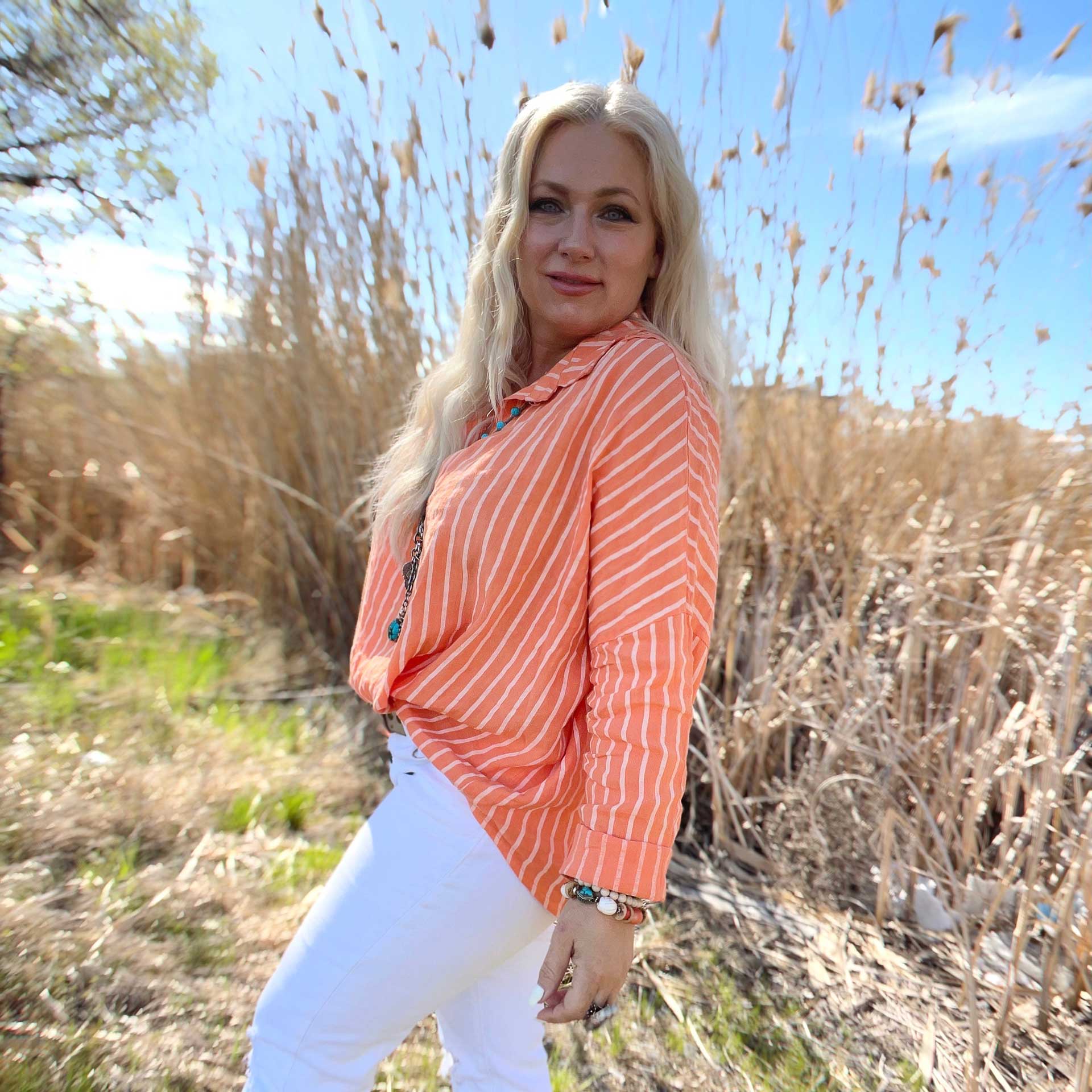 Phipps Stripe Top (Creamsicle)