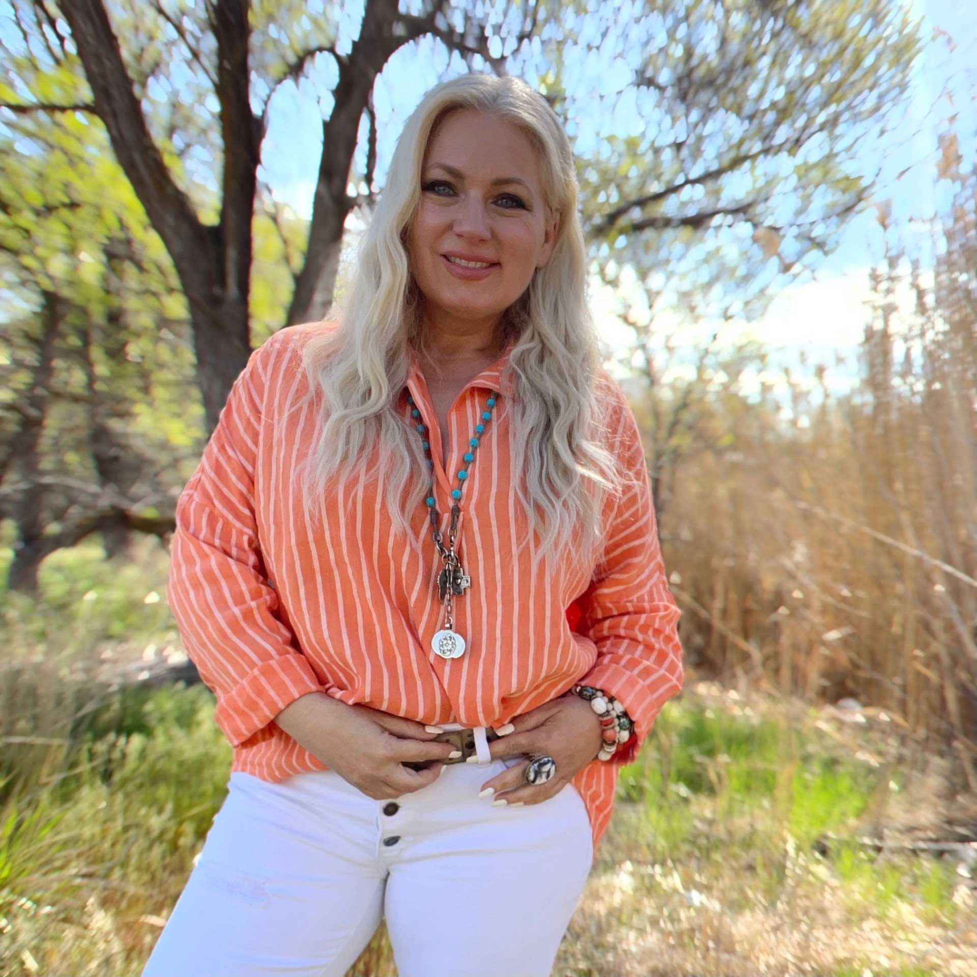 Phipps Stripe Top (Creamsicle)