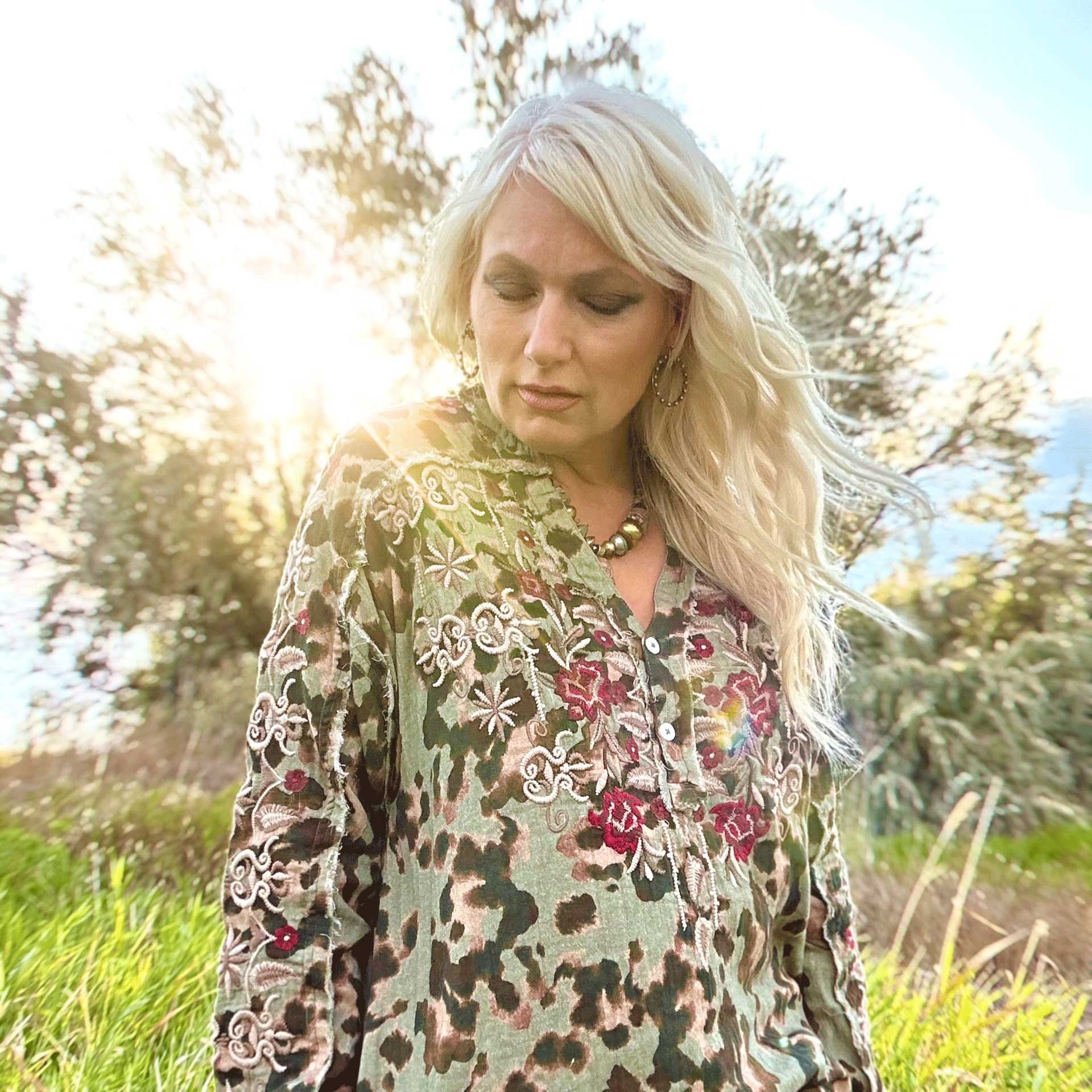 Pia Cotton Blouse (Leopard)