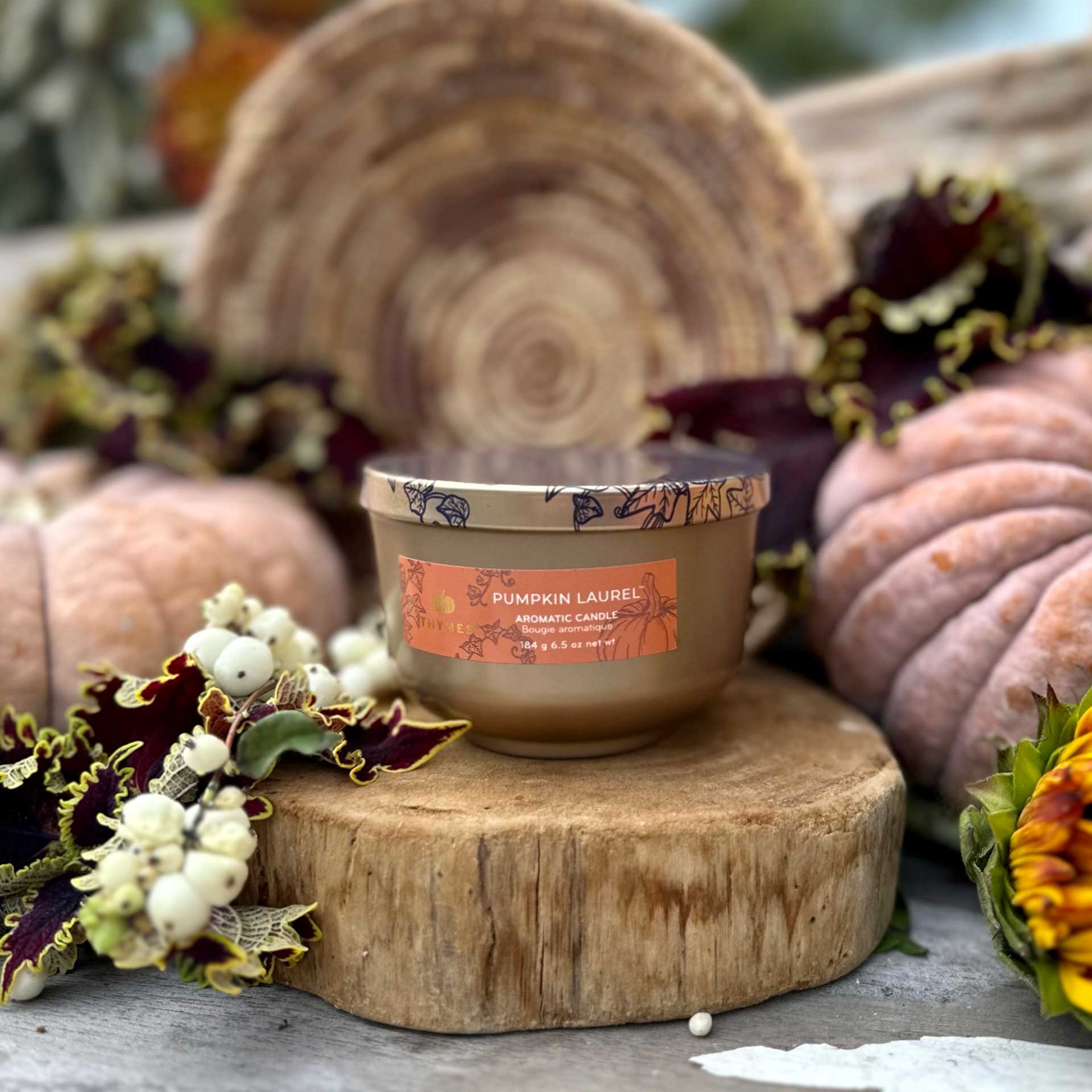 Pumpkin Laurel Poured Candle Tin