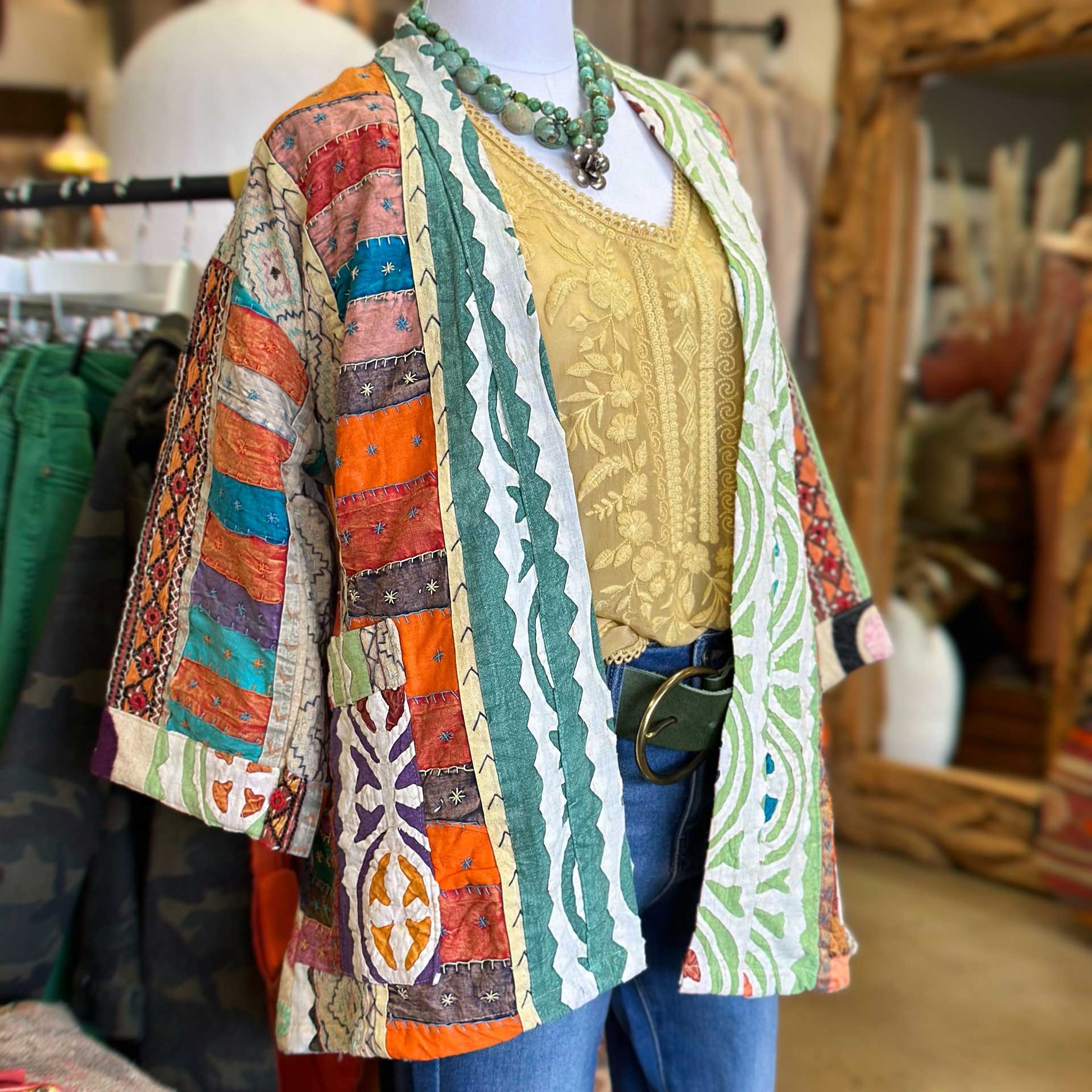 Rainbow Kantha Duster #12