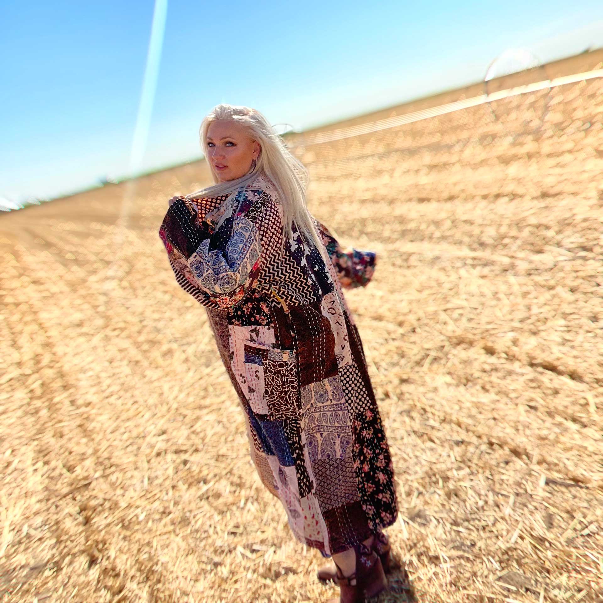 Rainbow Kantha Duster #12