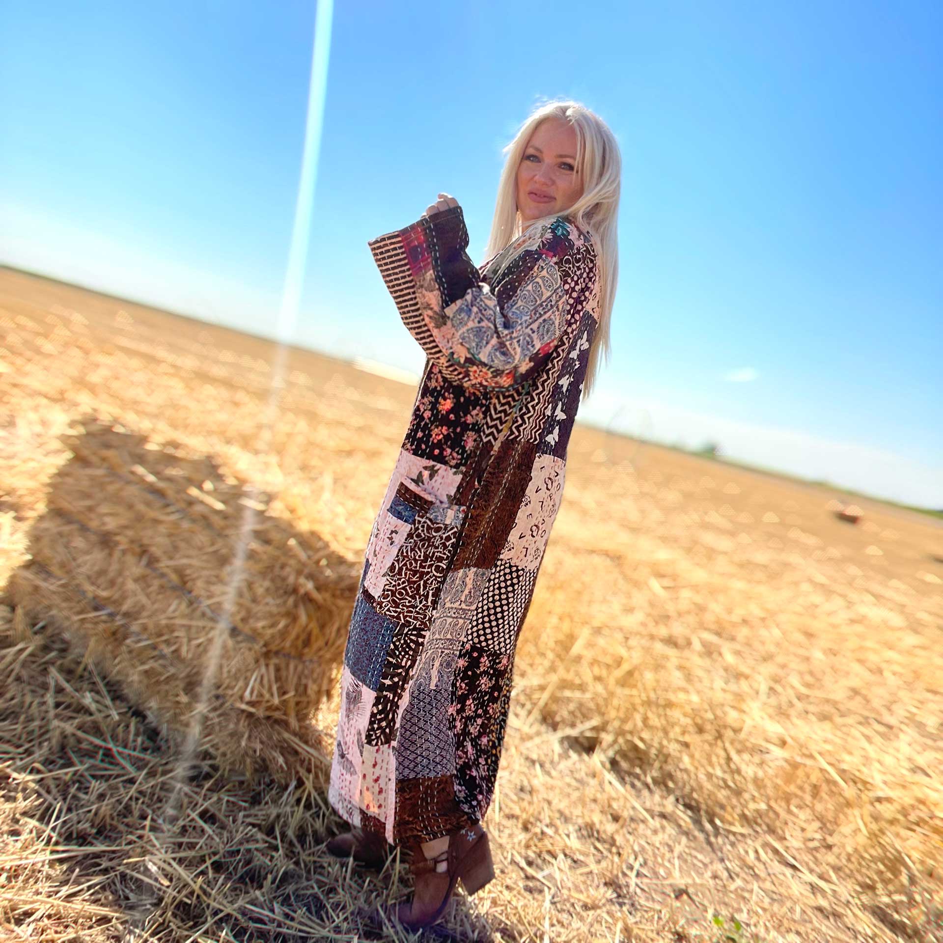 Rainbow Kantha Duster #12