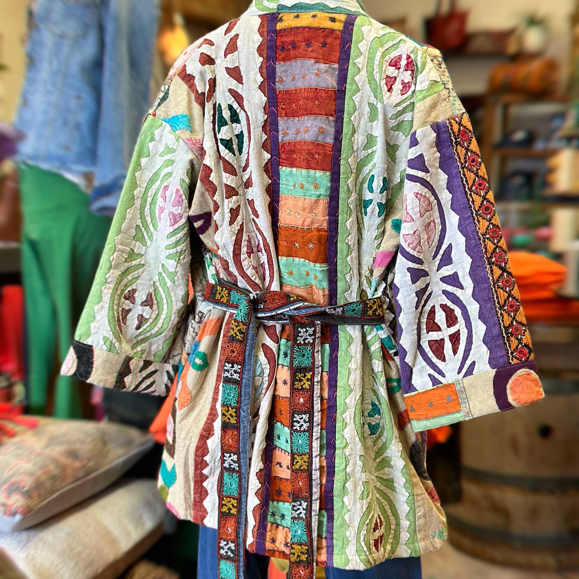 Rainbow Kantha Duster #12