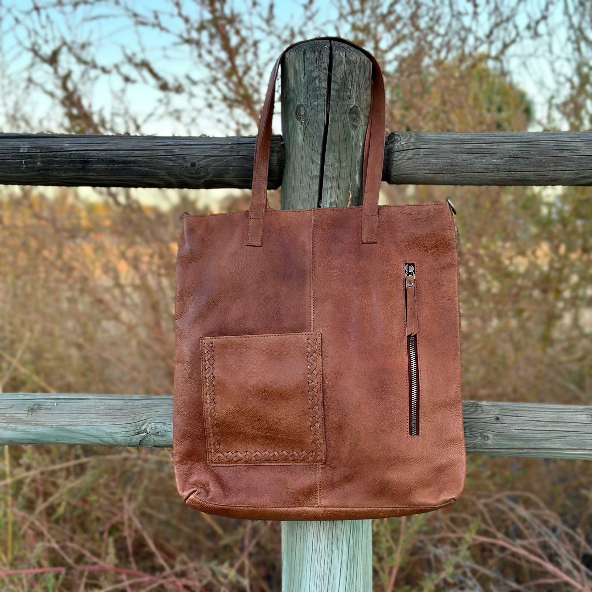 Renee Leather Tote (Cognac)