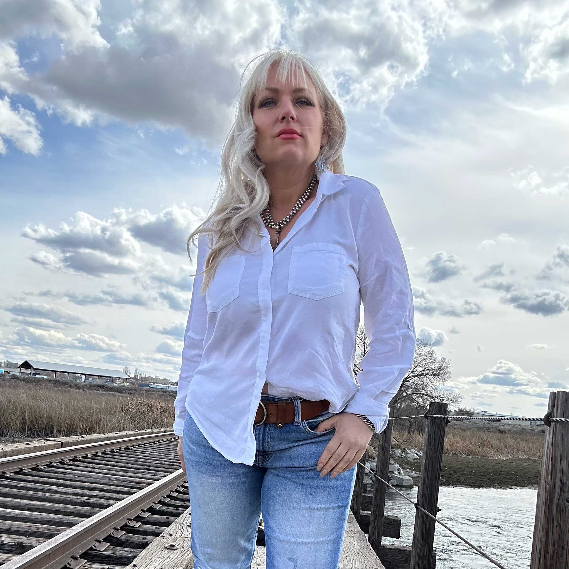 Riley Button-Up Shirt (White)