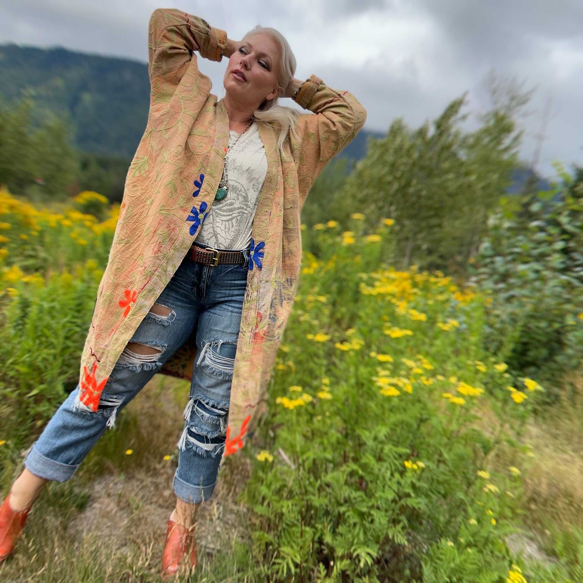 Ritual Hand-Stitched Kantha Jacket