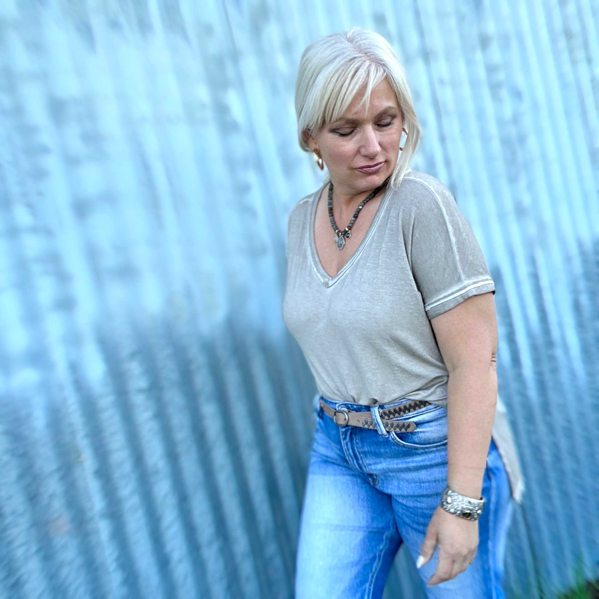 Rough Around The Edges Tee (Taupe)