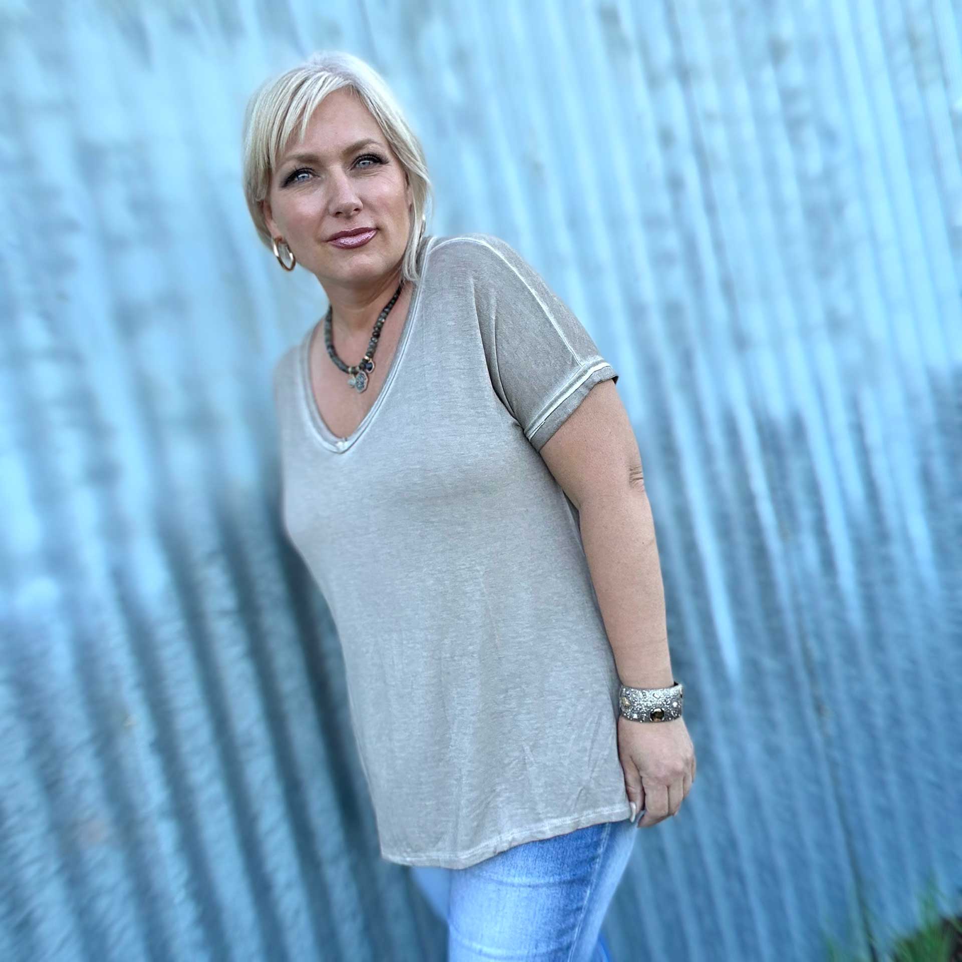 Rough Around The Edges Tee (Taupe)