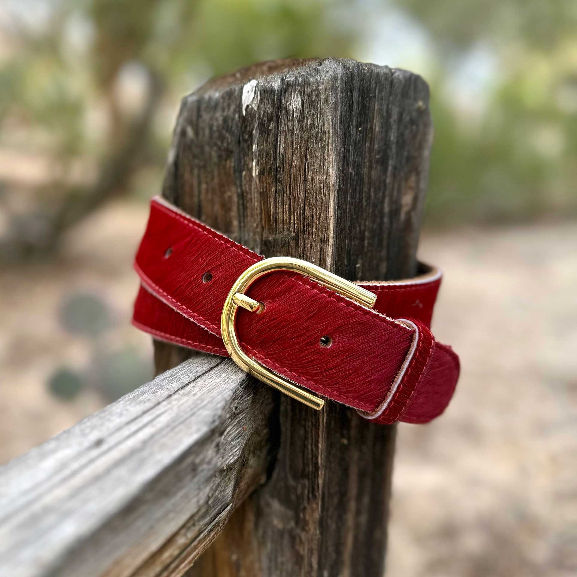 Sabina Red Hide Belt