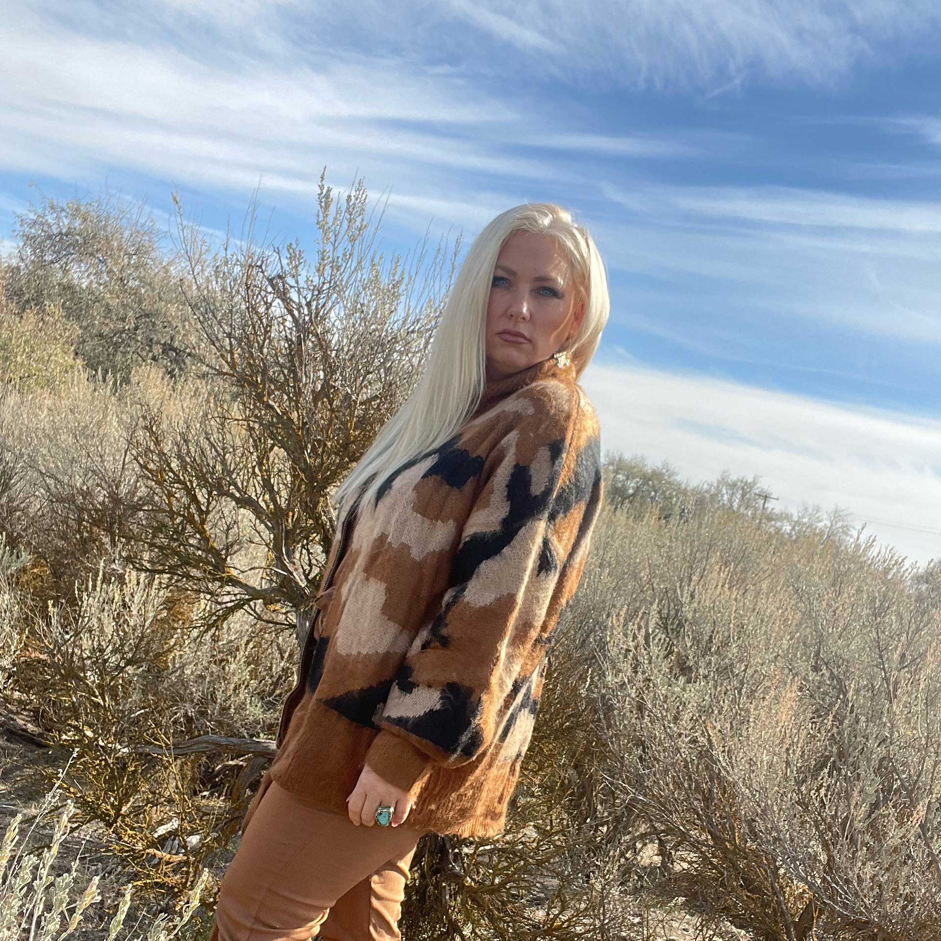 Savanna Camo Sweater Cardigan