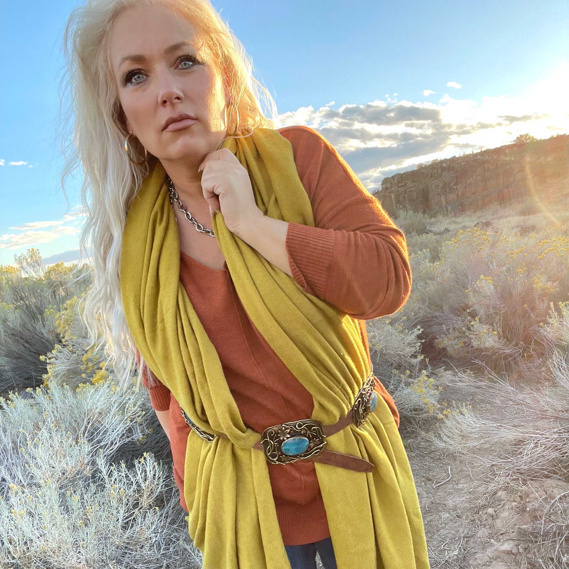 Sentiments Cashmere Wrap (Marigold)