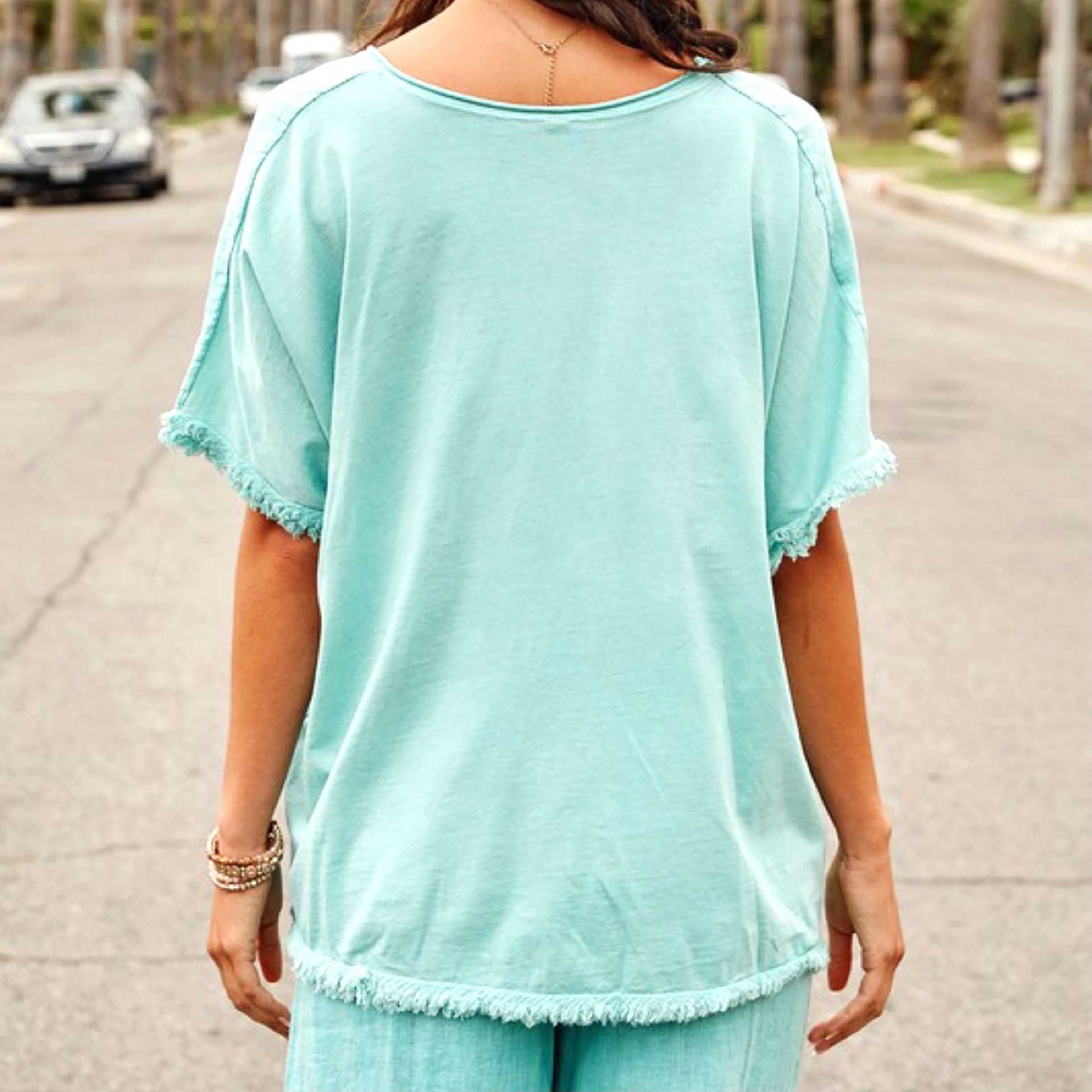 Shay Linen Top (Mint Julep)