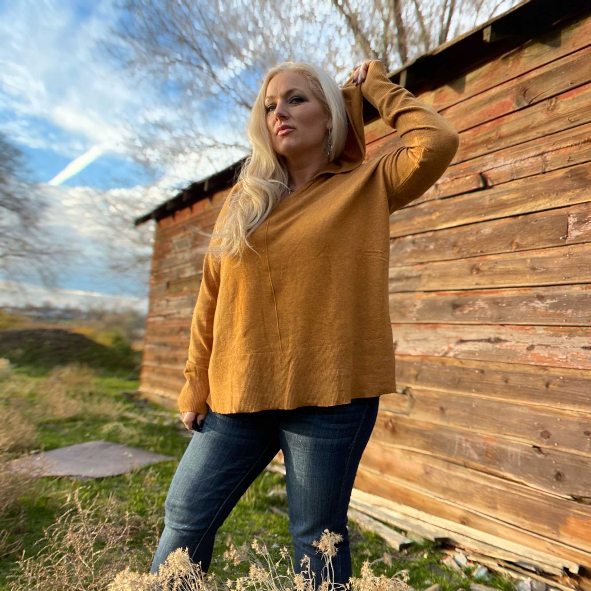 Simple Truth Hooded Top (Marigold)