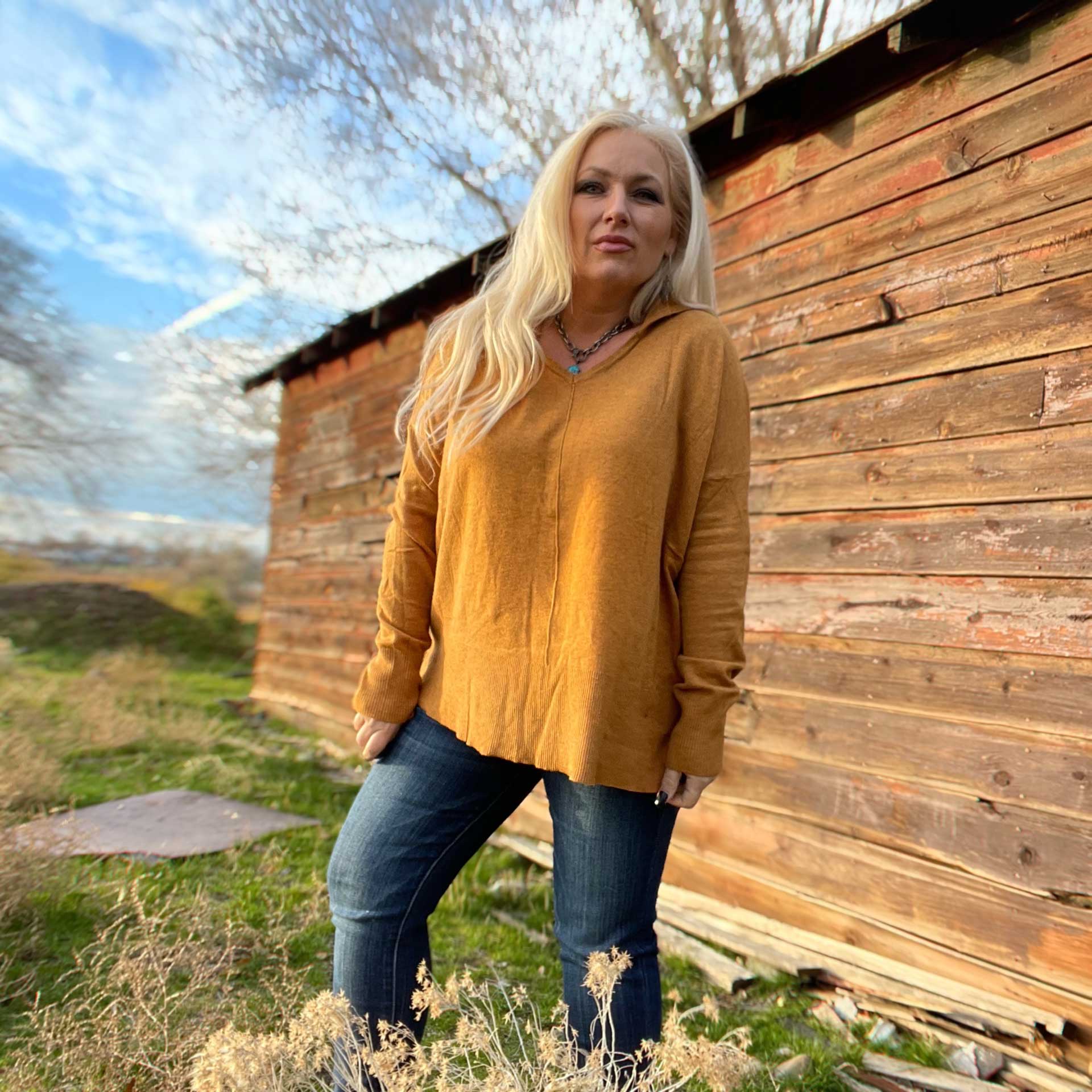 Simple Truth Hooded Top (Marigold)