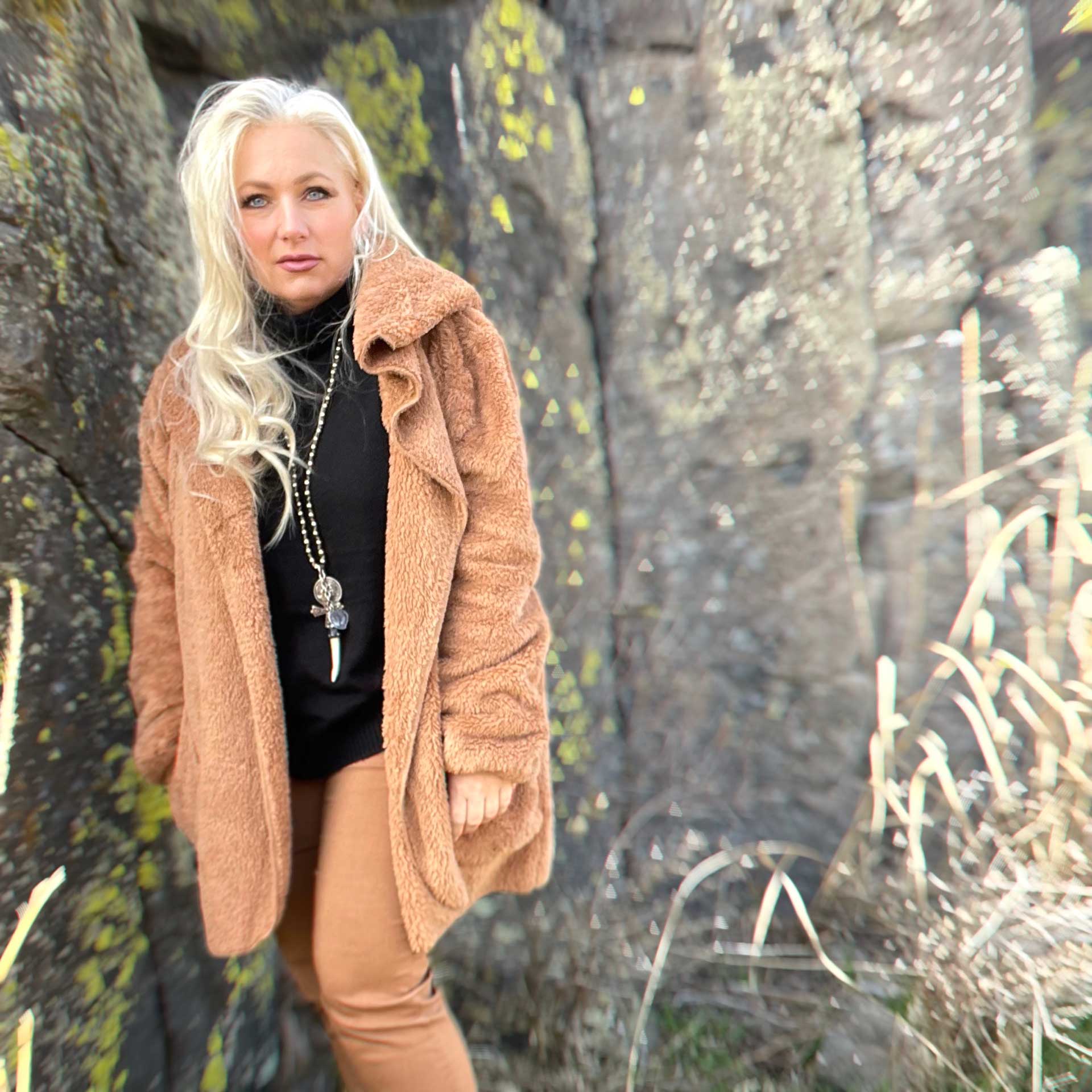 So Cozy Hooded Cardigan (Caramel)