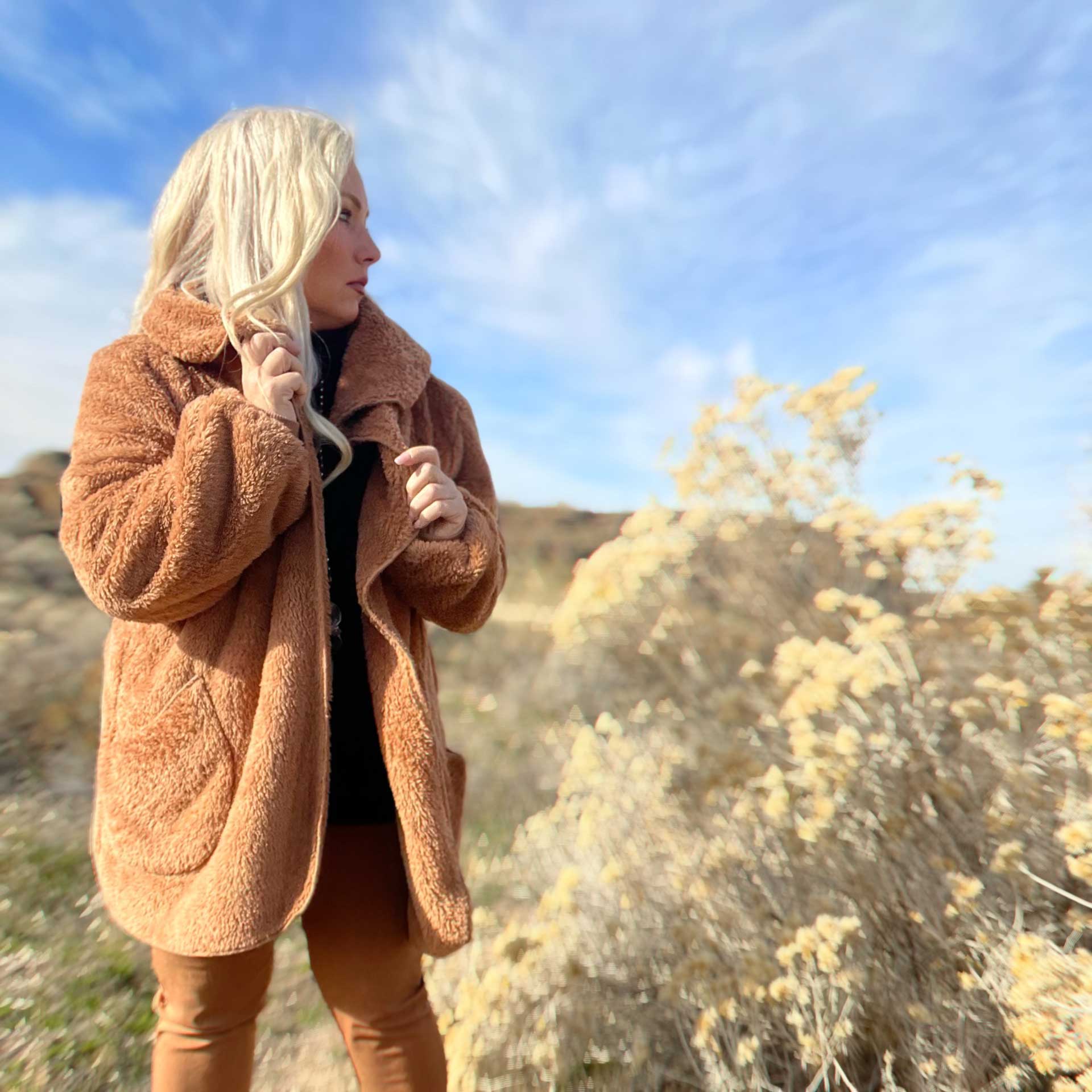 So Cozy Hooded Cardigan (Caramel)