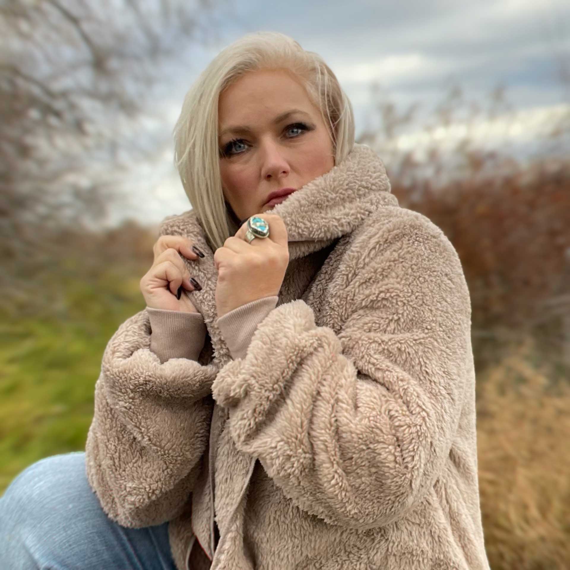 So Cozy Hooded Cardigan (Khaki)