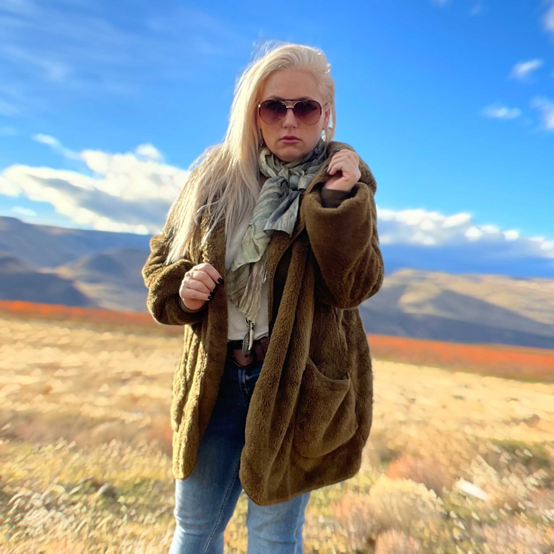 So Cozy Hooded Cardigan (Olive)