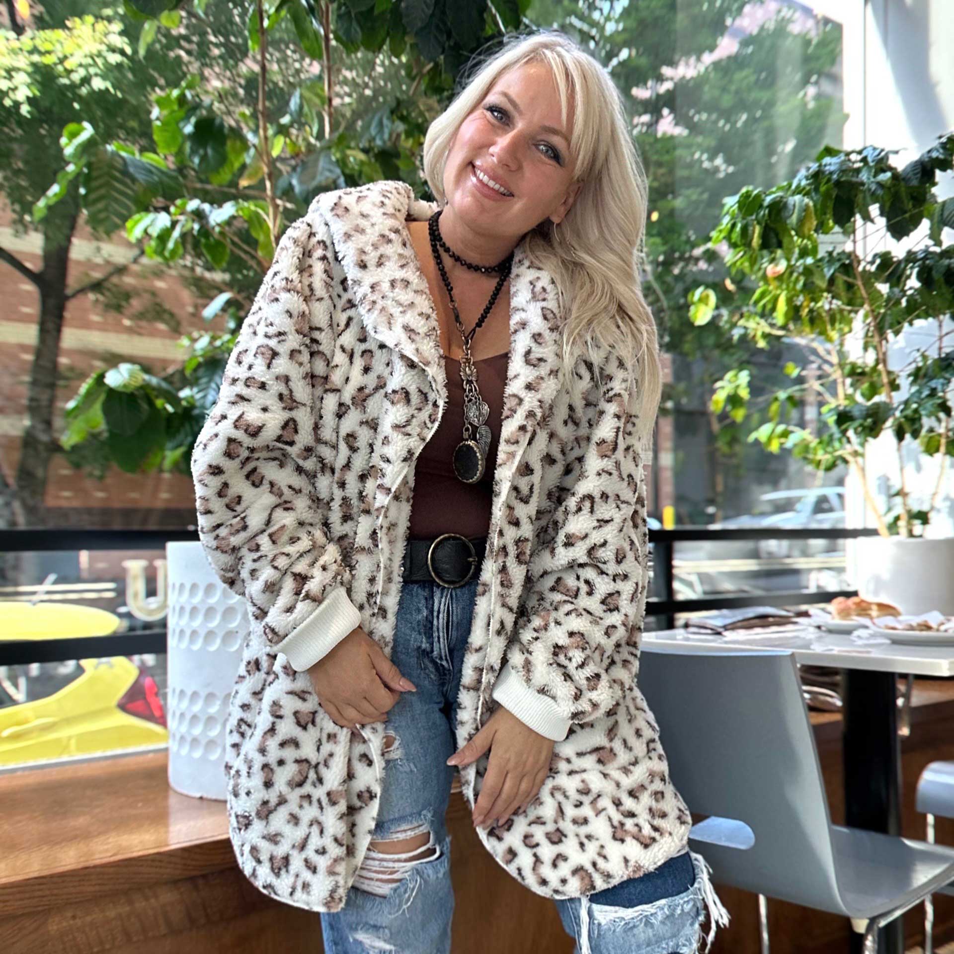 So Cozy Leopard Cardigan