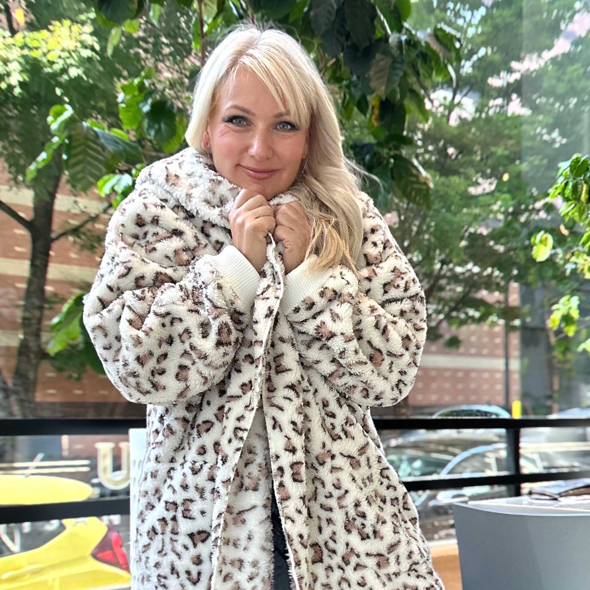 So Cozy Leopard Cardigan