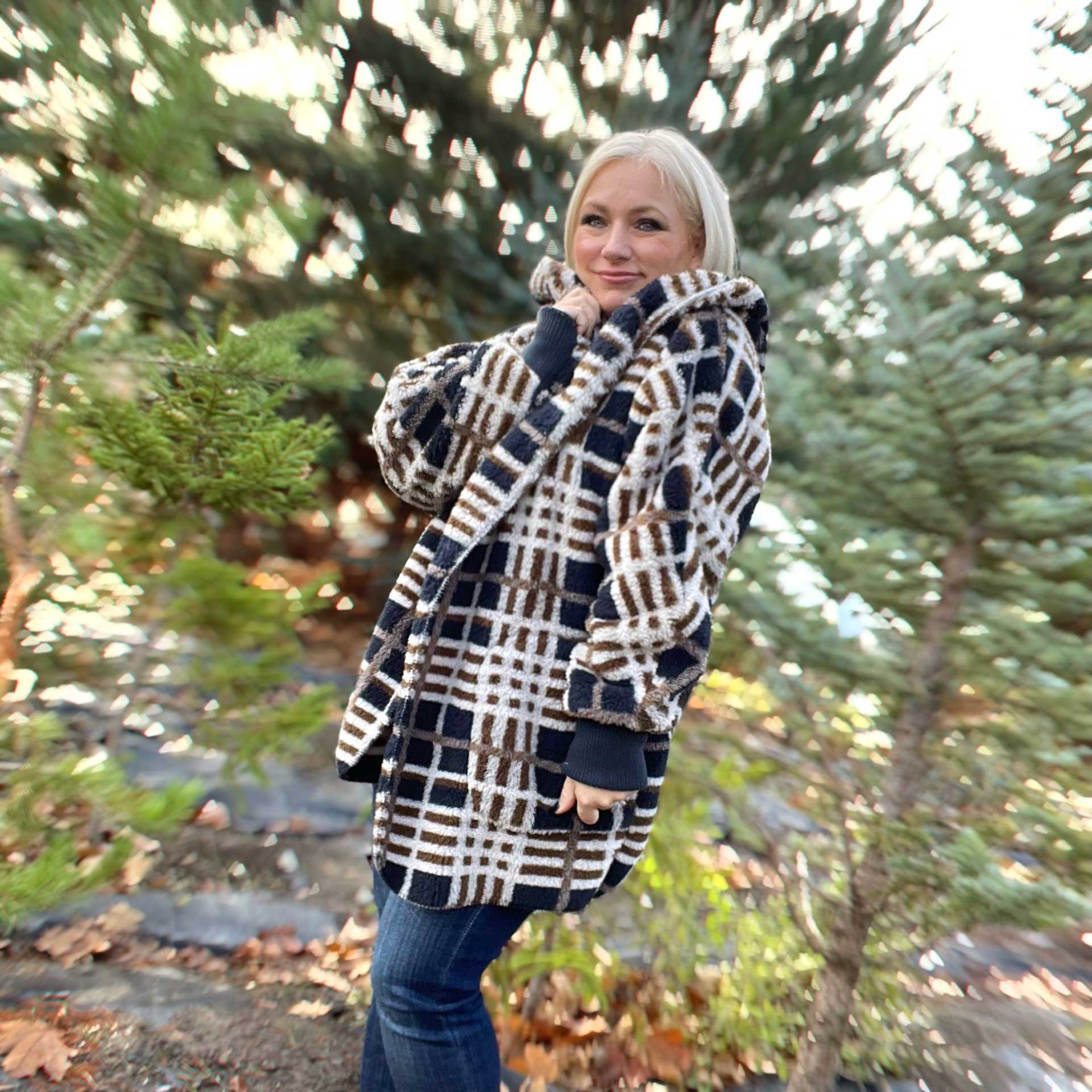 So Cozy Plaid Cardigan