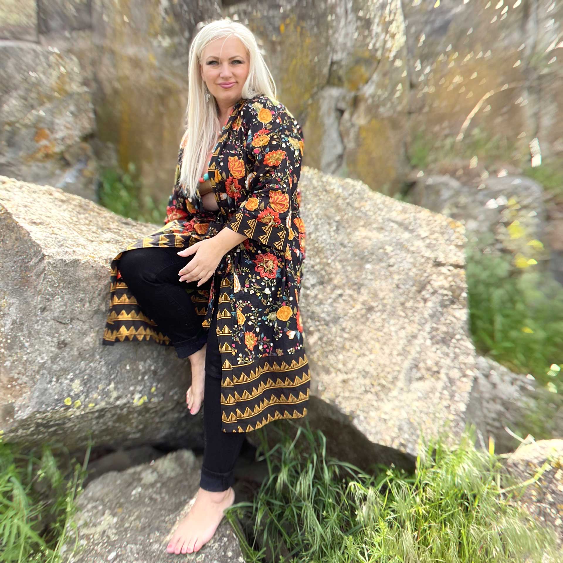 Solstice Cotton Kimono Robe