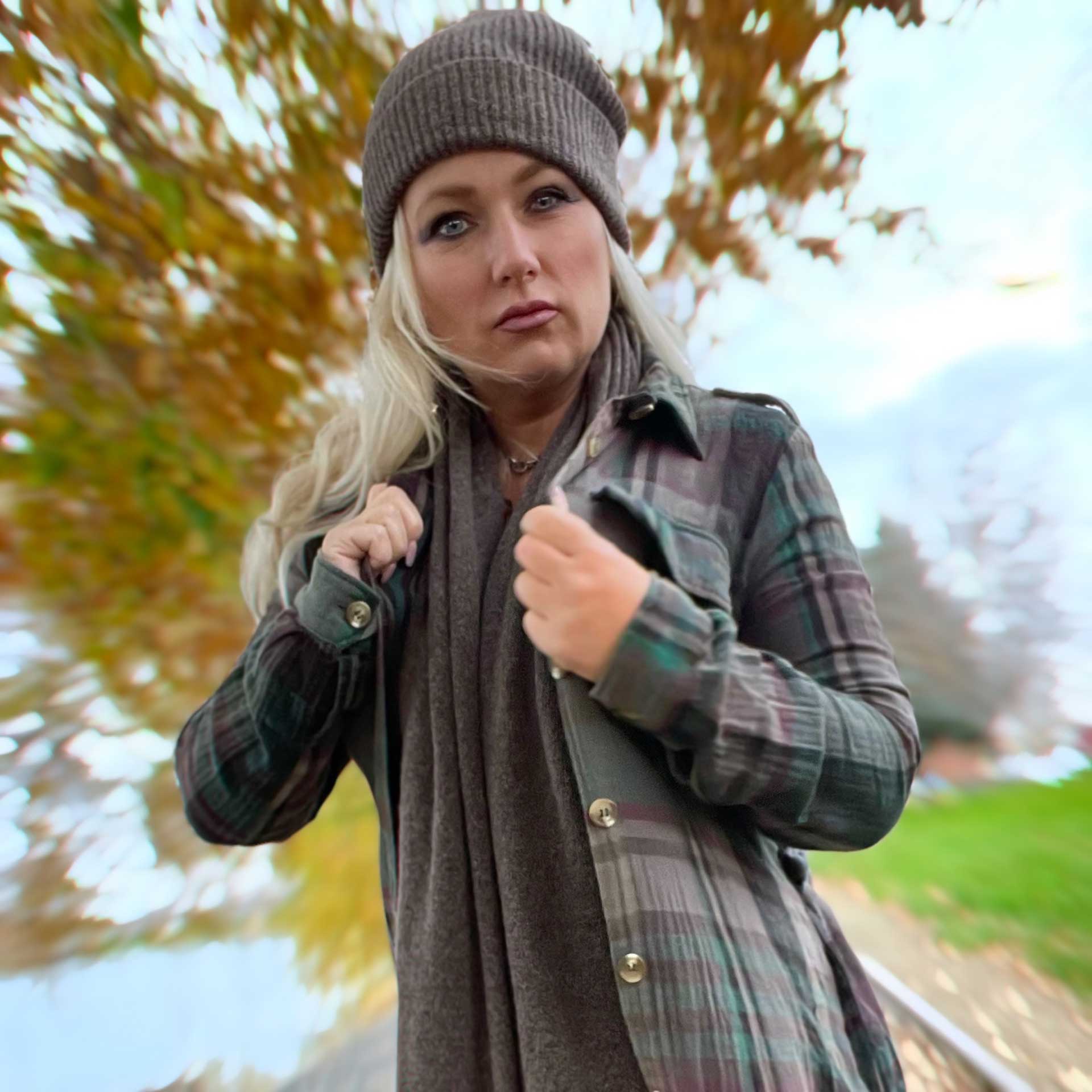 Sophisticated Backwoods Button-Up Dress