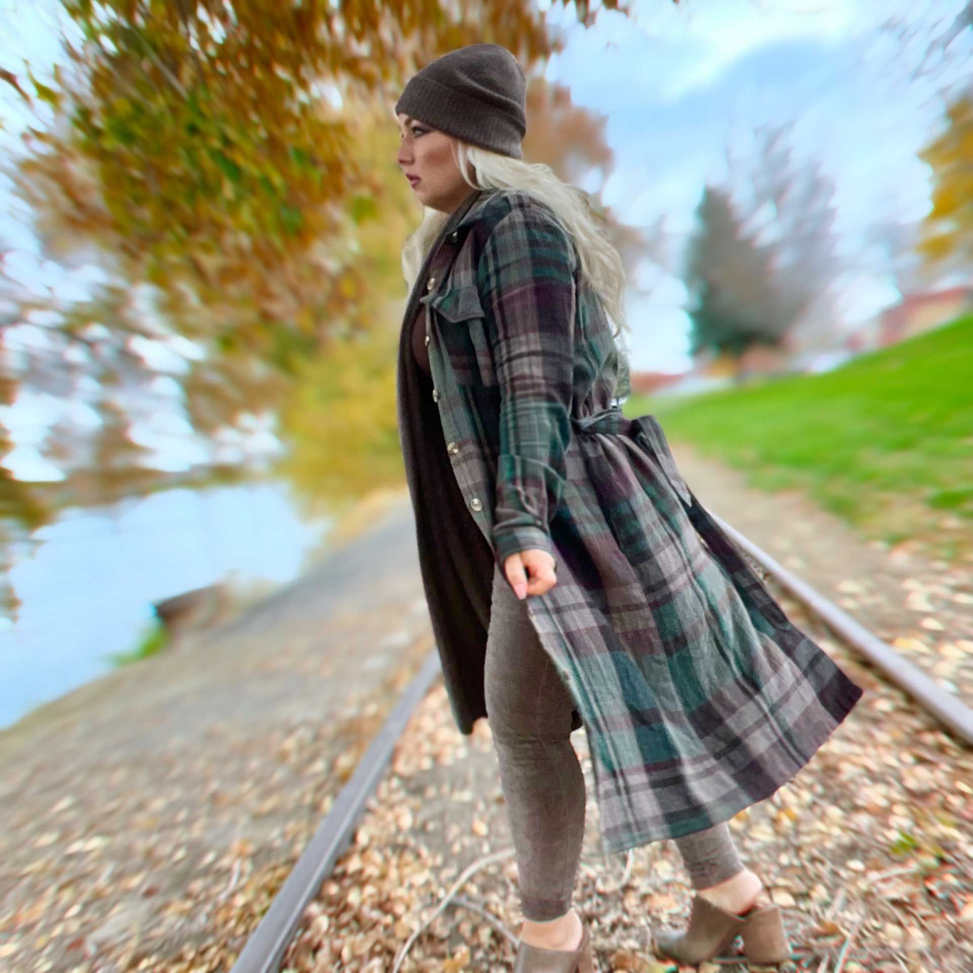 Sophisticated Backwoods Button-Up Dress