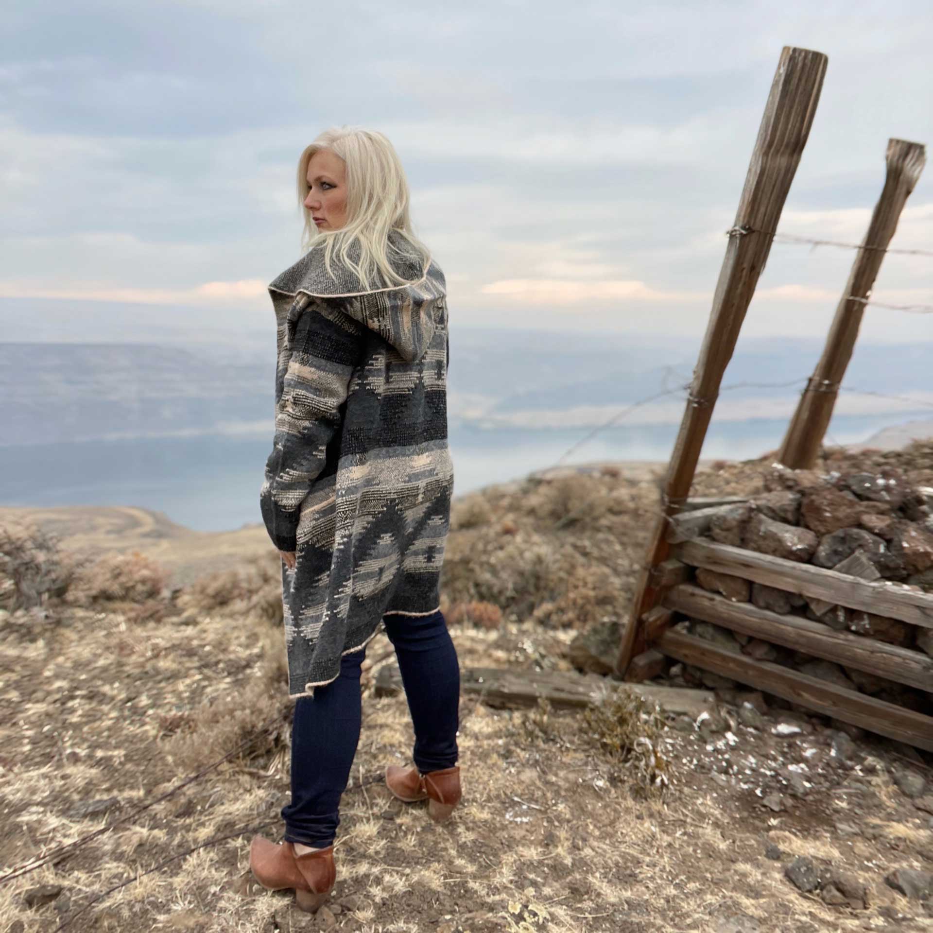 Stormy Skies Hooded Cardigan