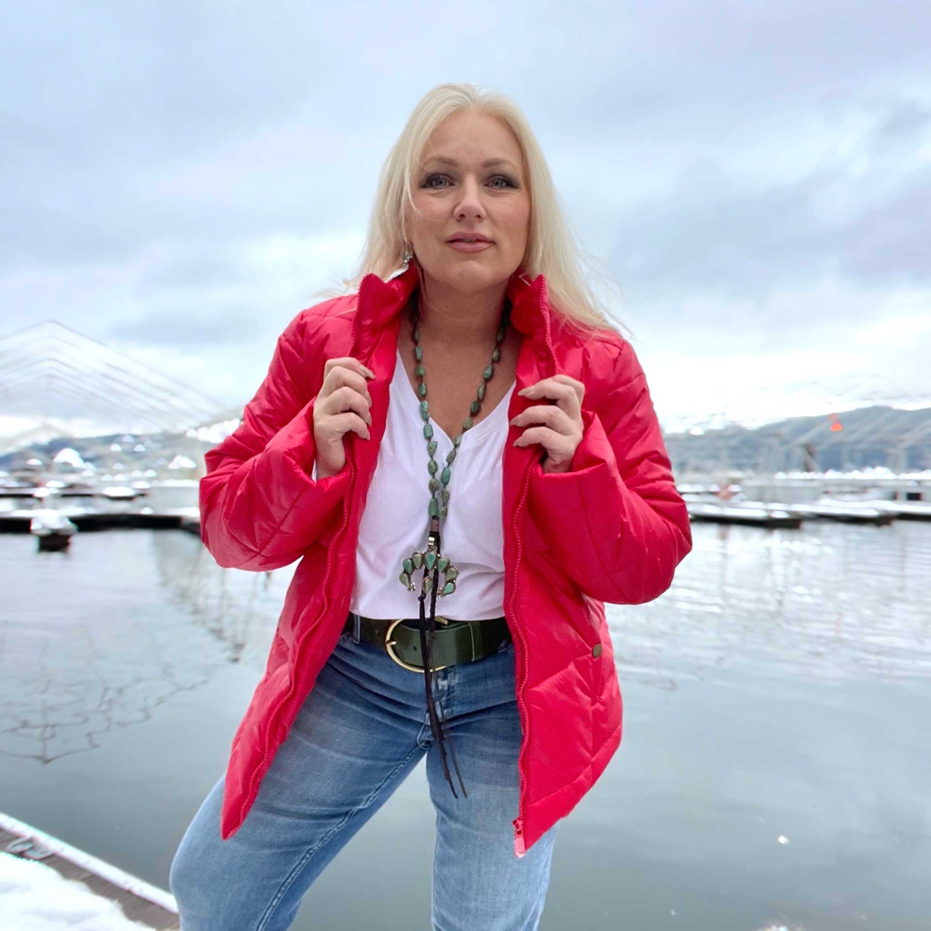 Sun Valley Puffer Jacket (Ruby)