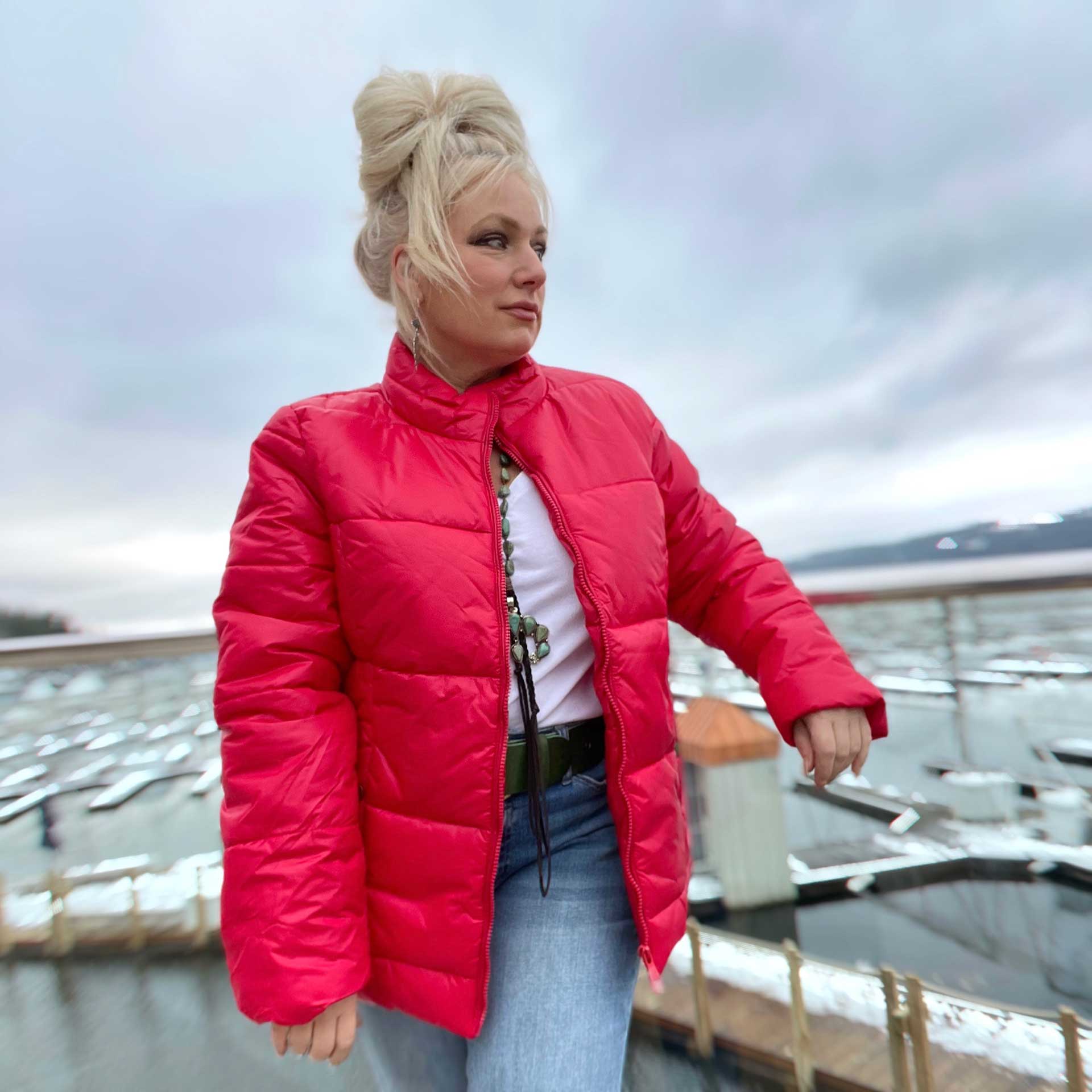 Sun Valley Puffer Jacket (Ruby)